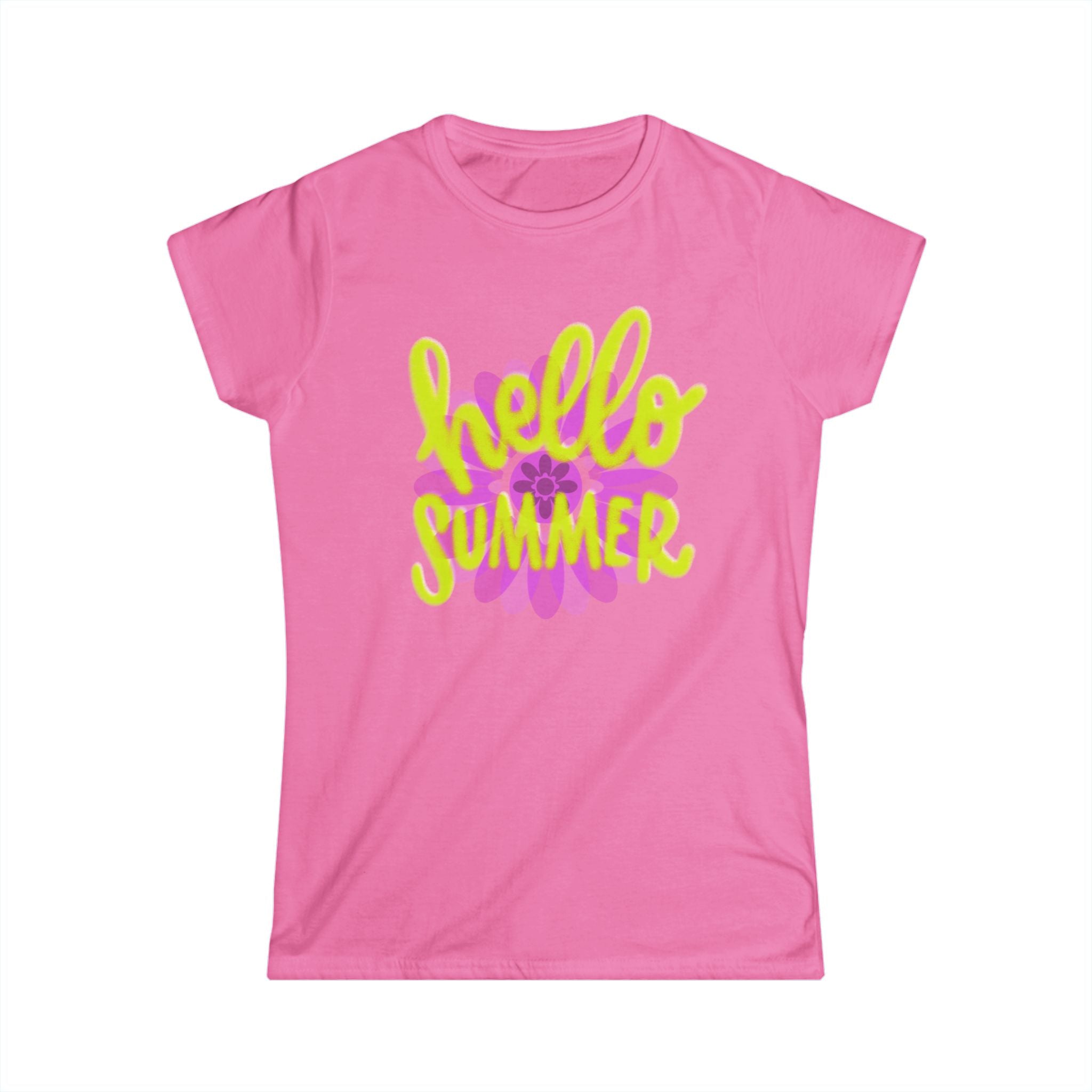 Hello Summer Women's Softstyle Tee - Cute Summer Graphic Shirt