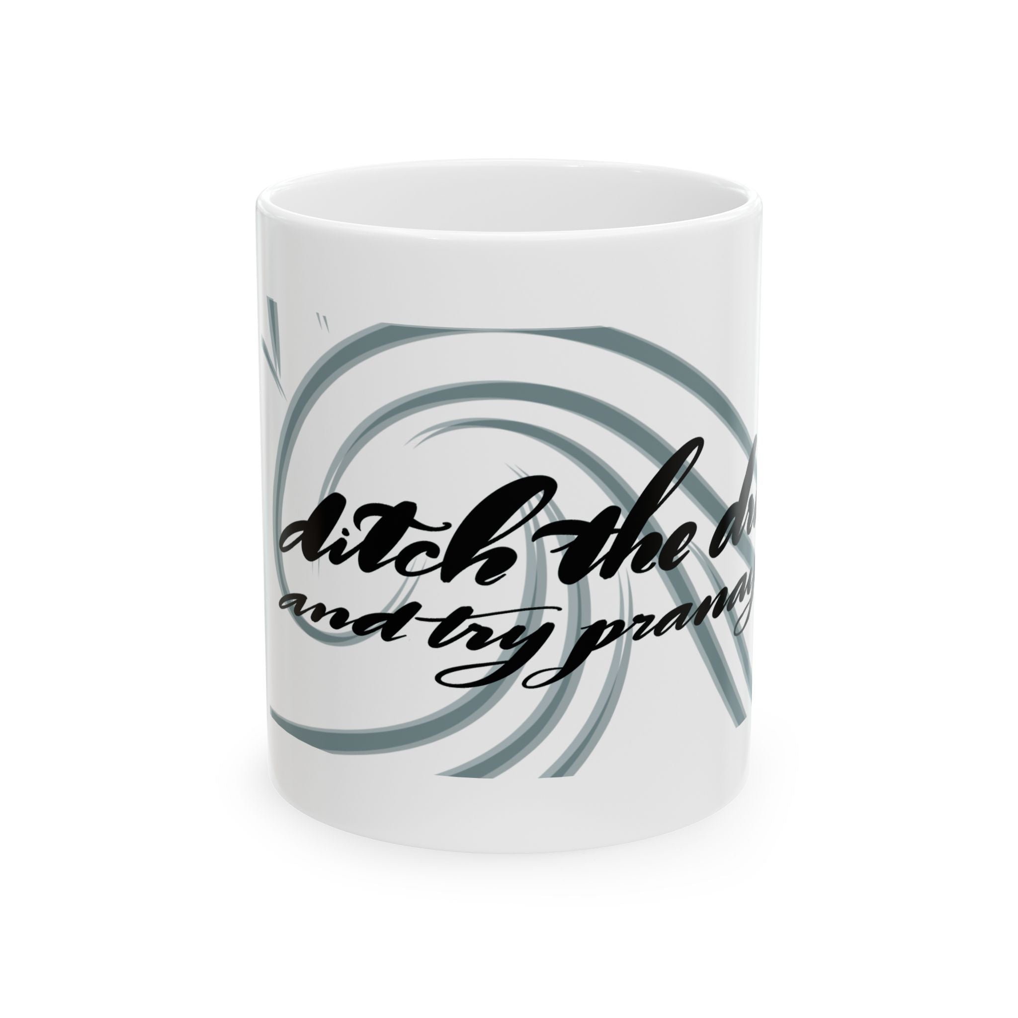 Ceramic Mug - Ditch the Drama and  Try Pranayama Inspirational Gift for Coffee Lovers, Home Office Decor, Encouragement Mug, [...]