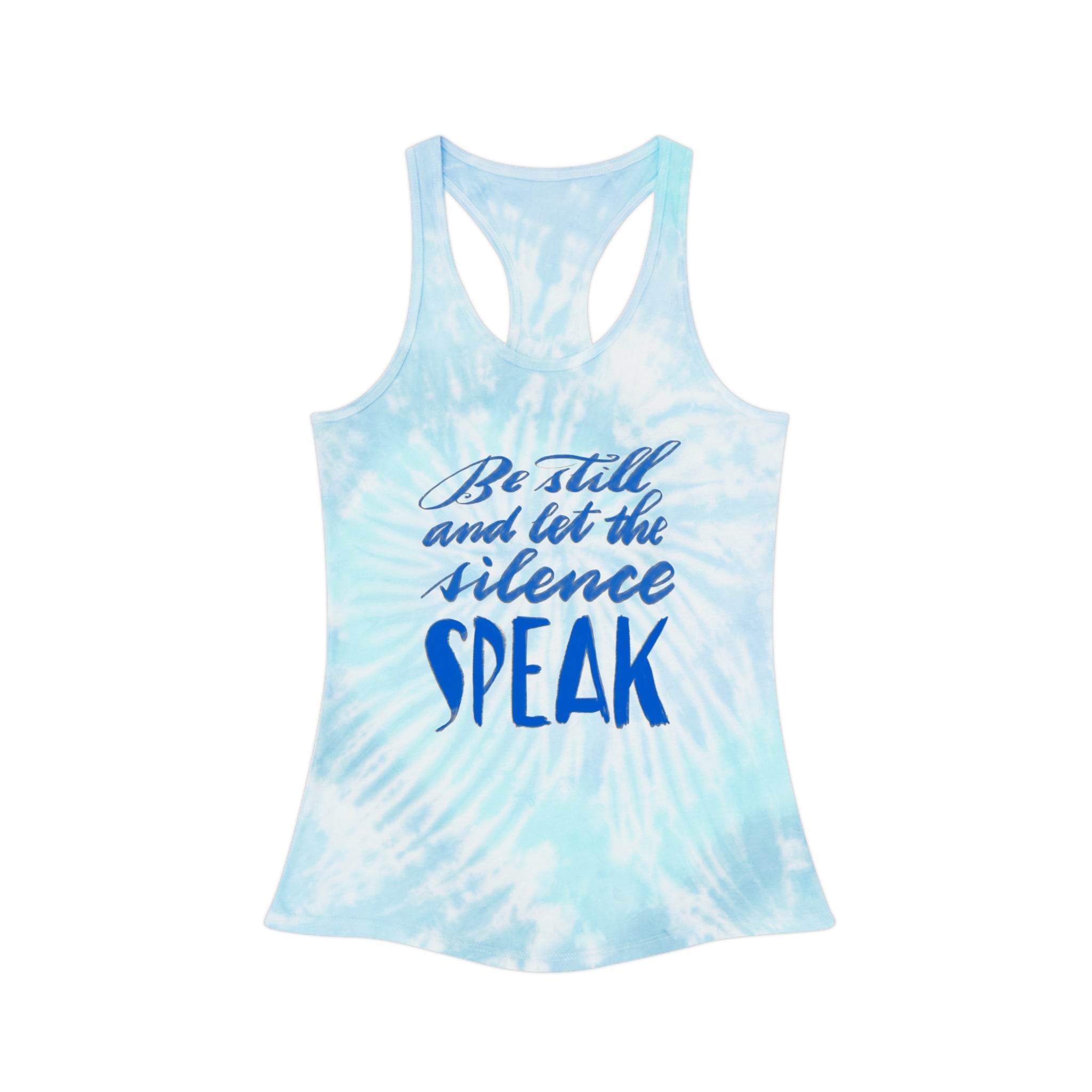 Chill Vibes Tie Dye Racerback Tank Top, Summer Activewear, Relaxation Apparel, Gift for Her, Beach Yoga Top
