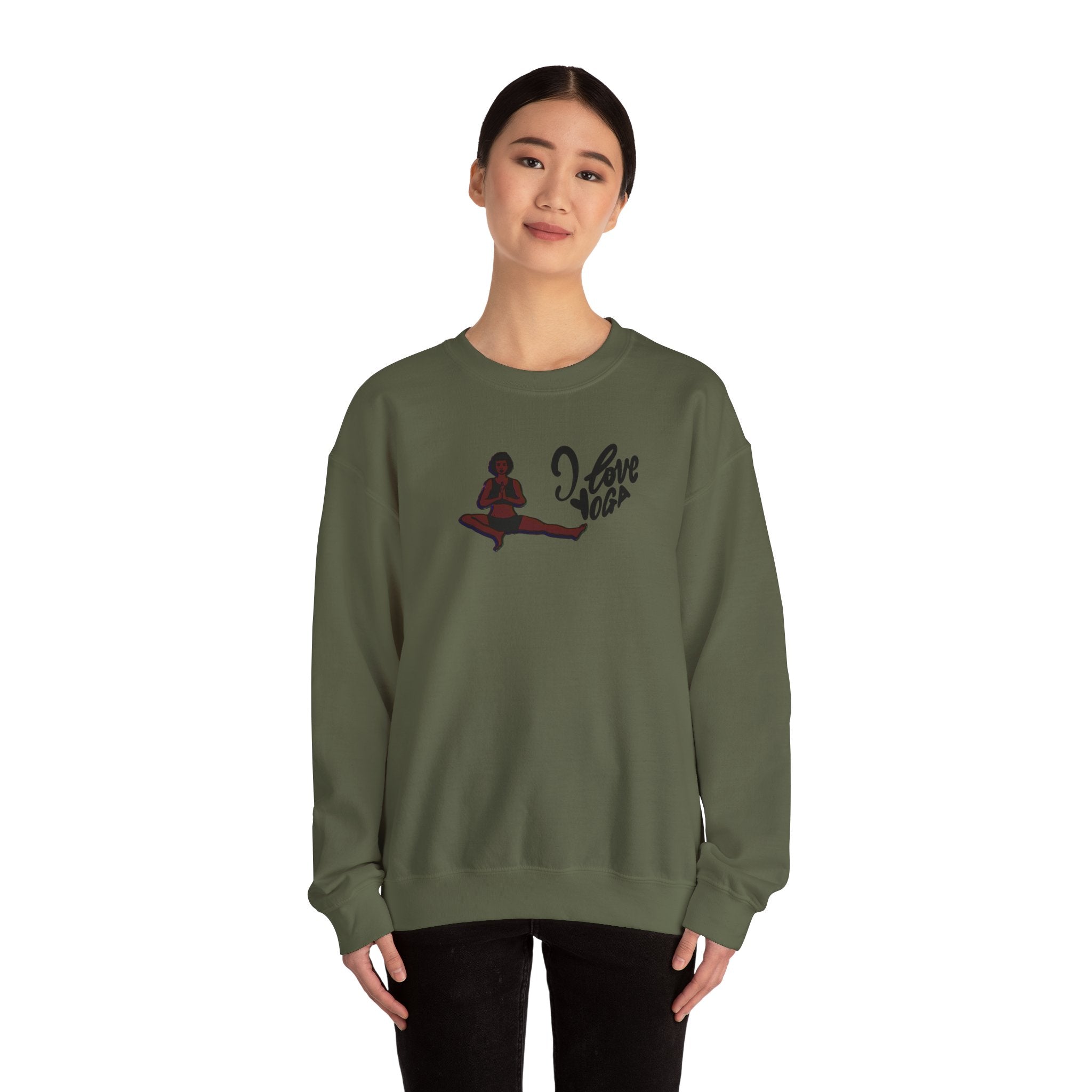 I LOVE YOGA Heavy Blend™ Crewneck Sweatshirt l