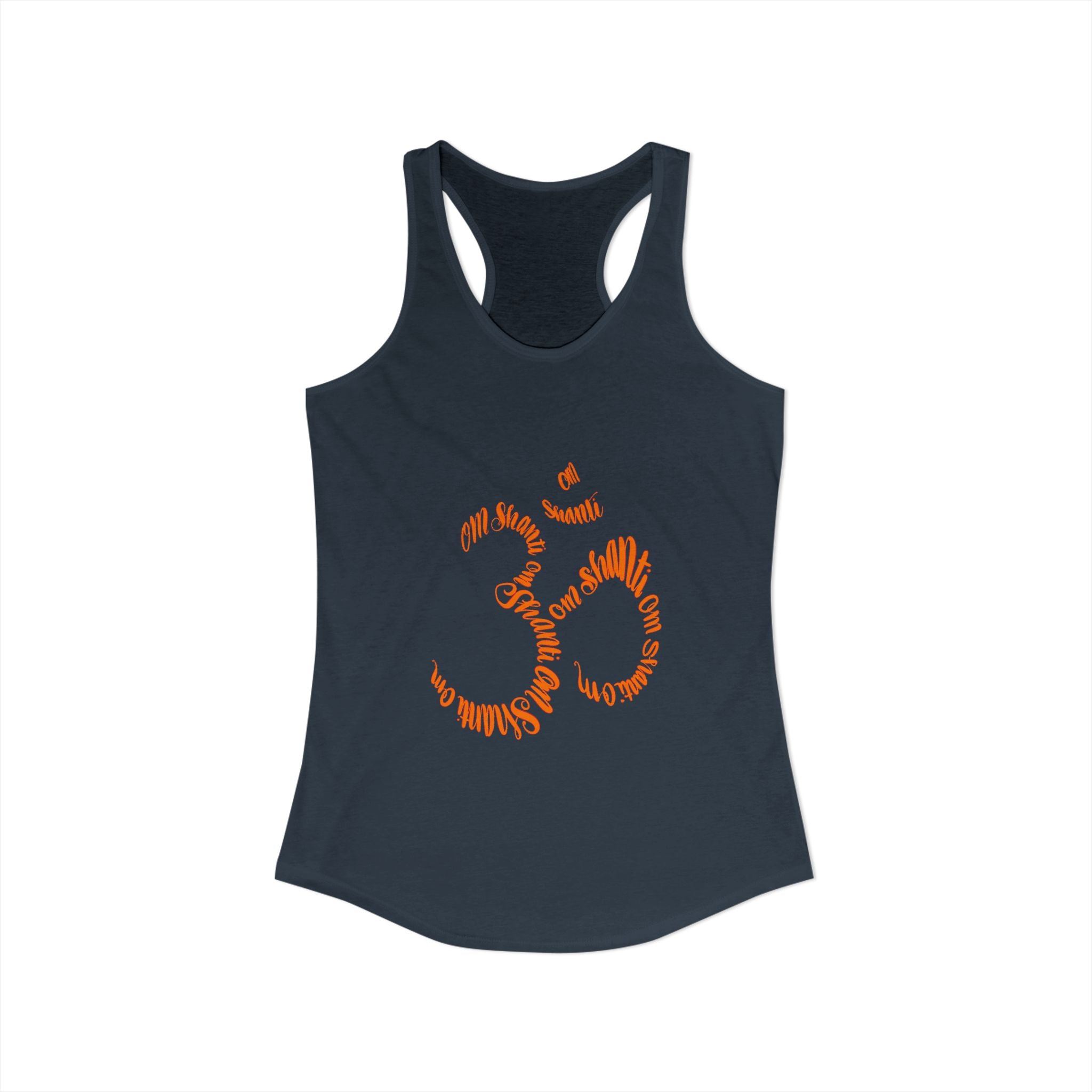 Yoga OM Racerback Tank — Hand-Drawn Calligraphy