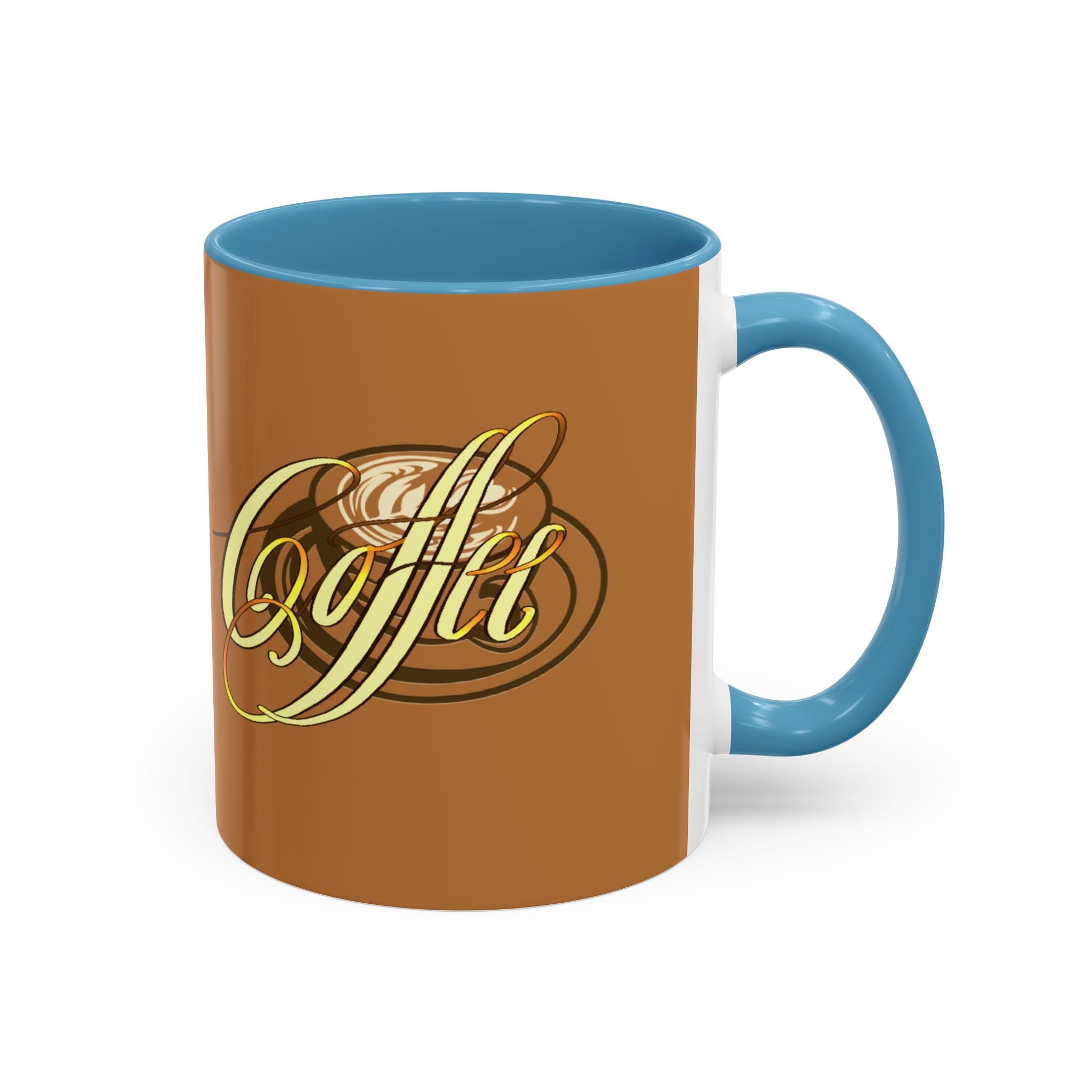 COFFEE CALLIGRAPHY Accent Coffee Mug (11 oz)