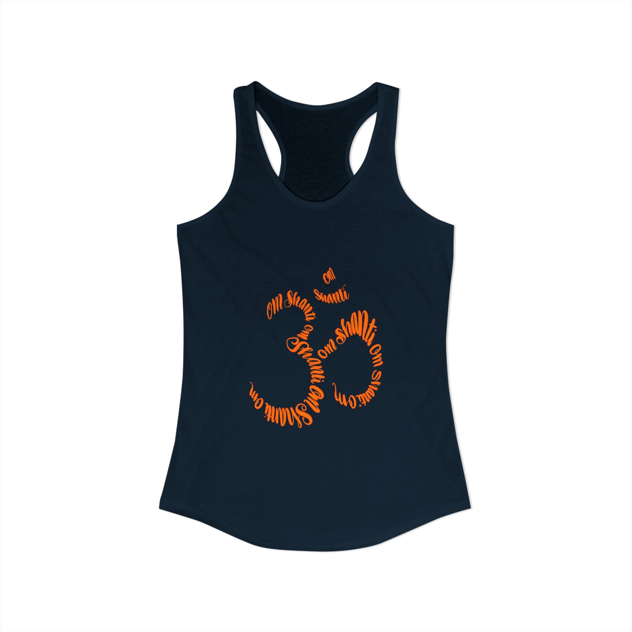 Yoga OM Racerback Tank — Hand-Drawn Calligraphy