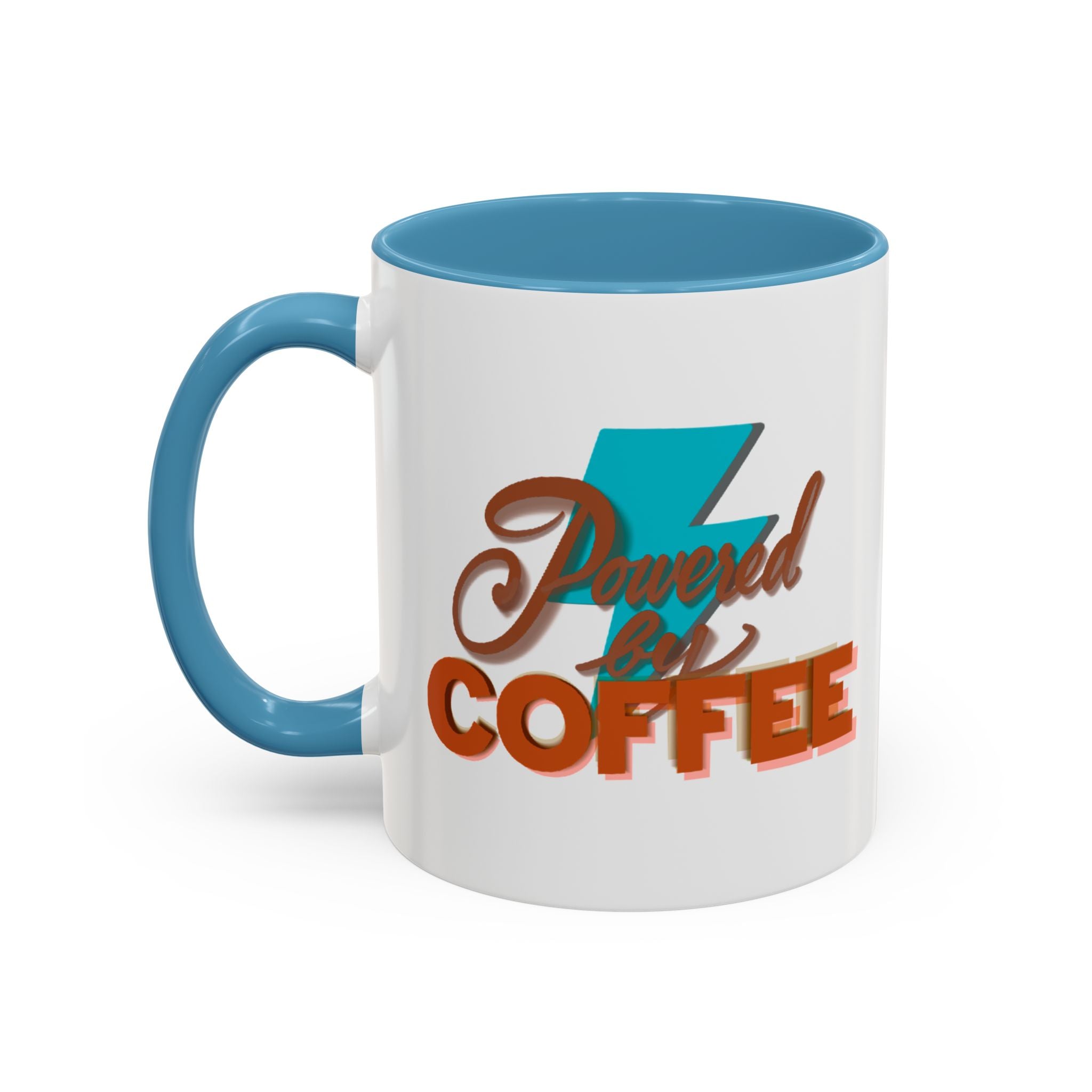 POWERED BY COFFEE Accent Coffee Mug (11 oz)