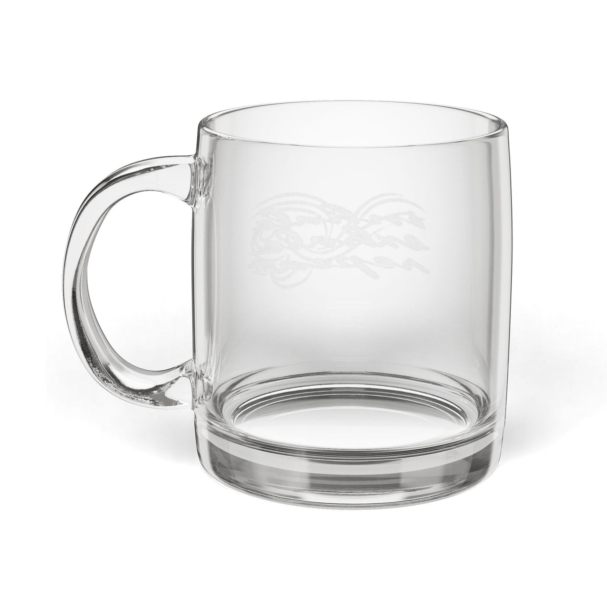 Engraved Glass Coffee Mug 12.25oz — Clear Personalized Tea & Espresso Cup