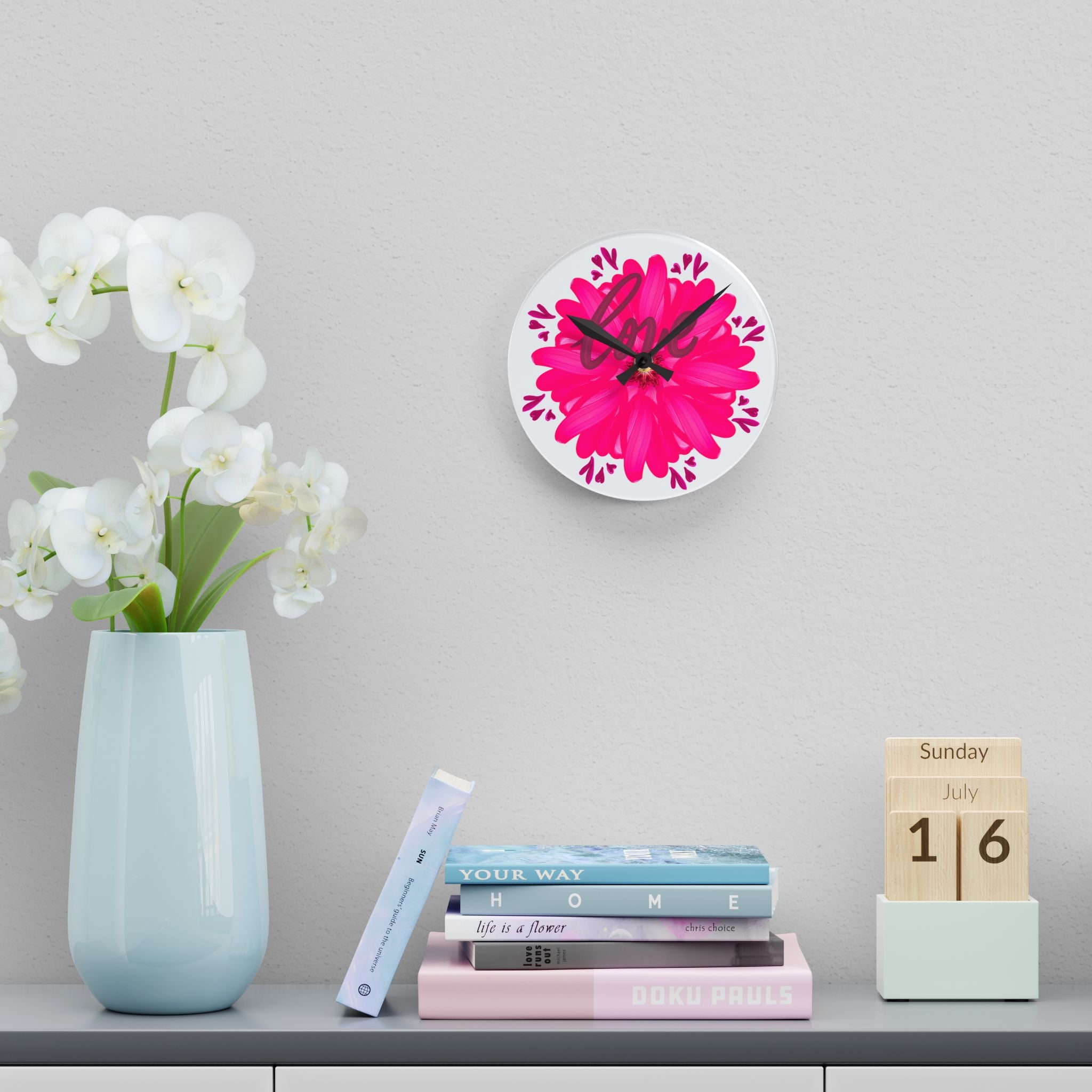 LOVE Acrylic Wall Clock