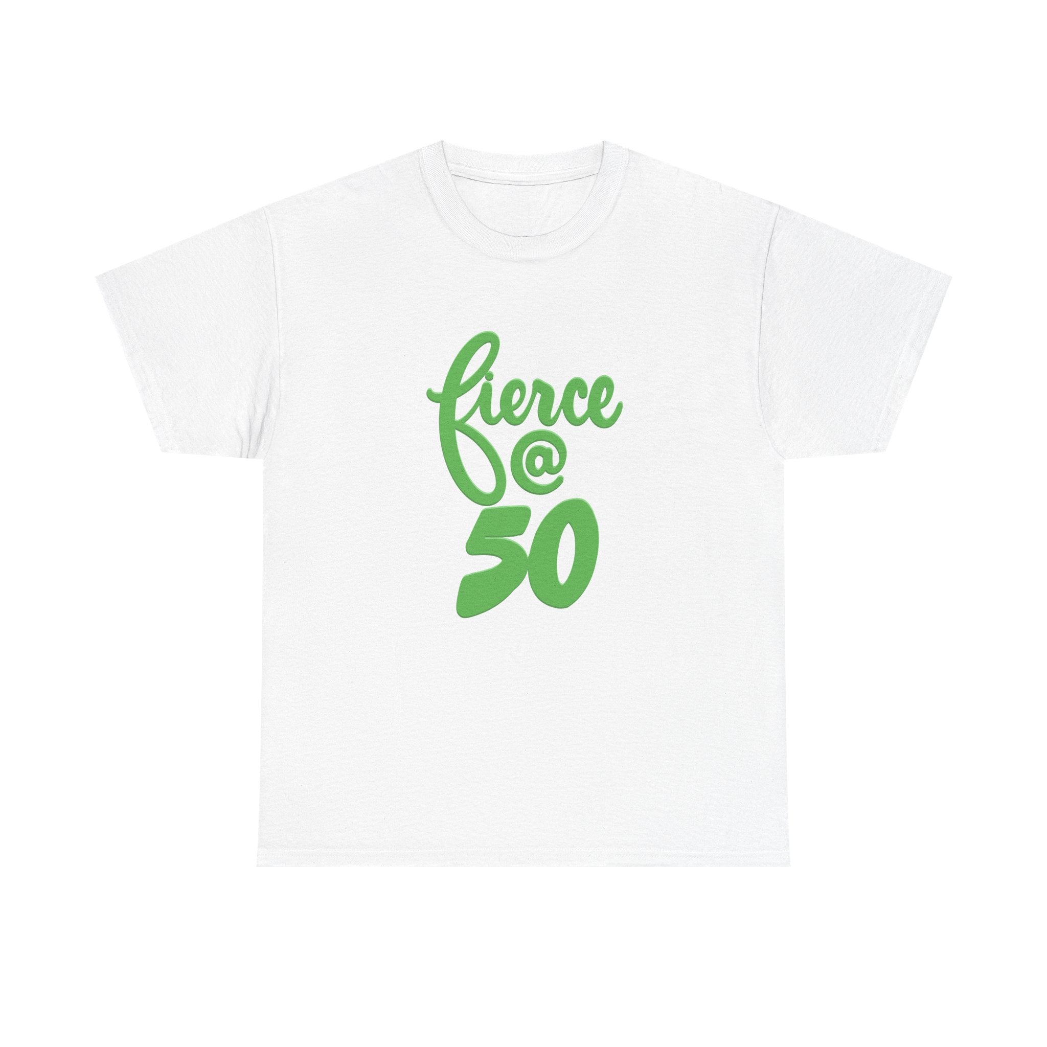 Fierce 50 Unisex Heavy Cotton Tee - Celebrate Your Style