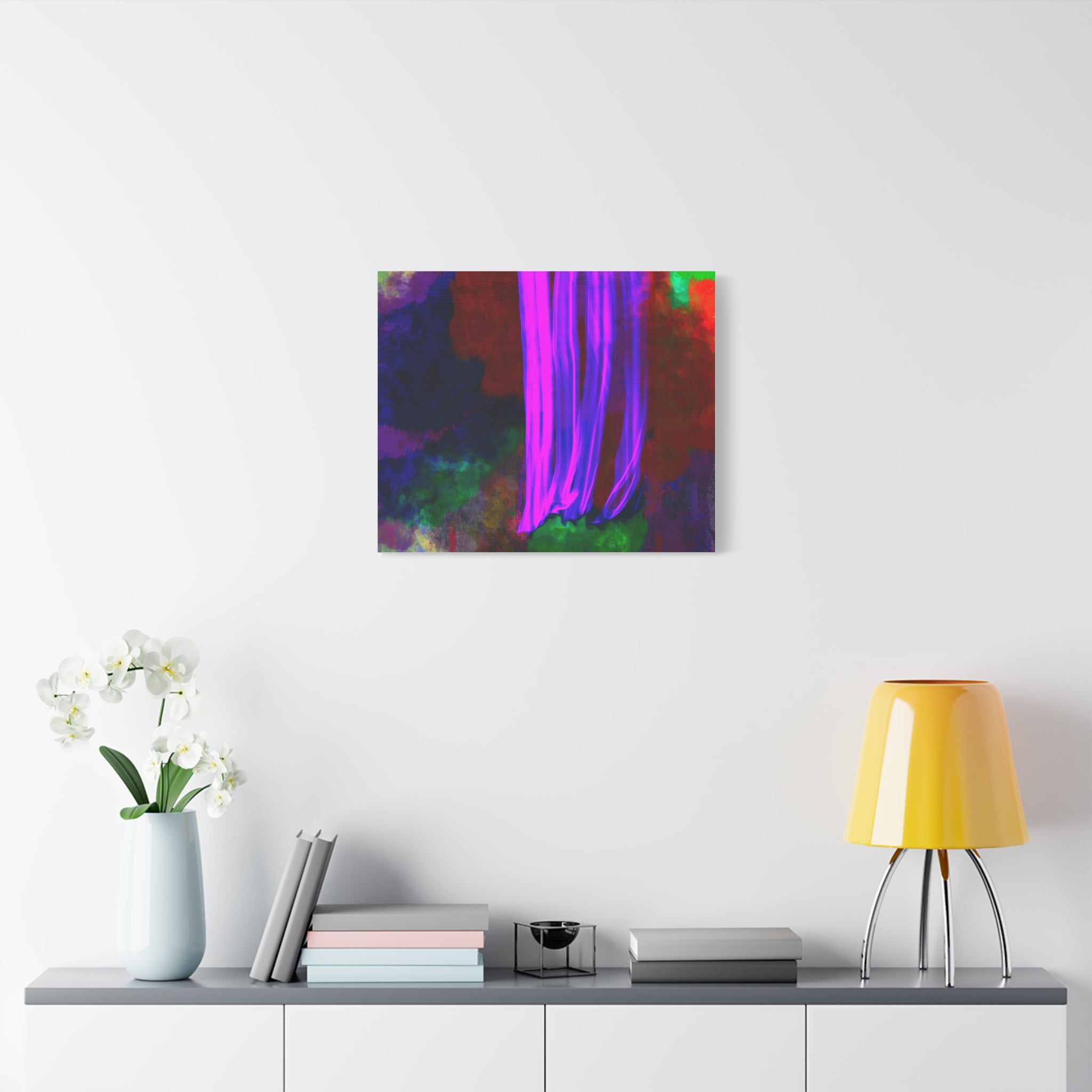 Vibrant Abstract Canvas Art - Stretched Matte Print, 1.25"