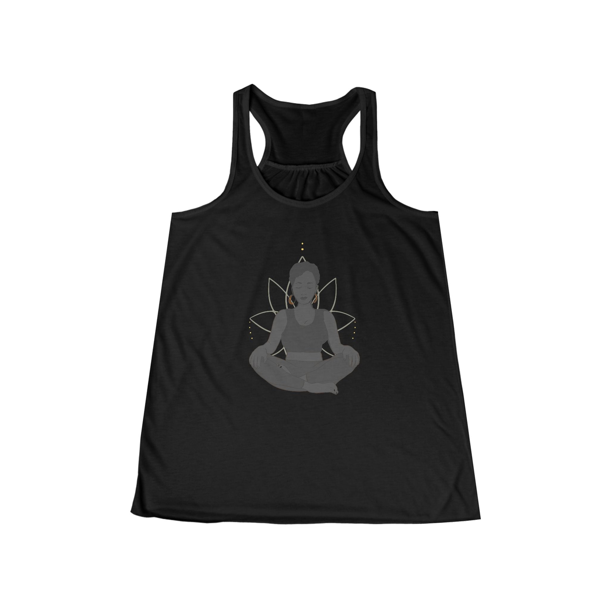 Meditation Tank Top, Yoga Shirt, Women's Flowing Racerback, Mindfulness Apparel, Gift for Yoga Lovers, Spiritual Fashion