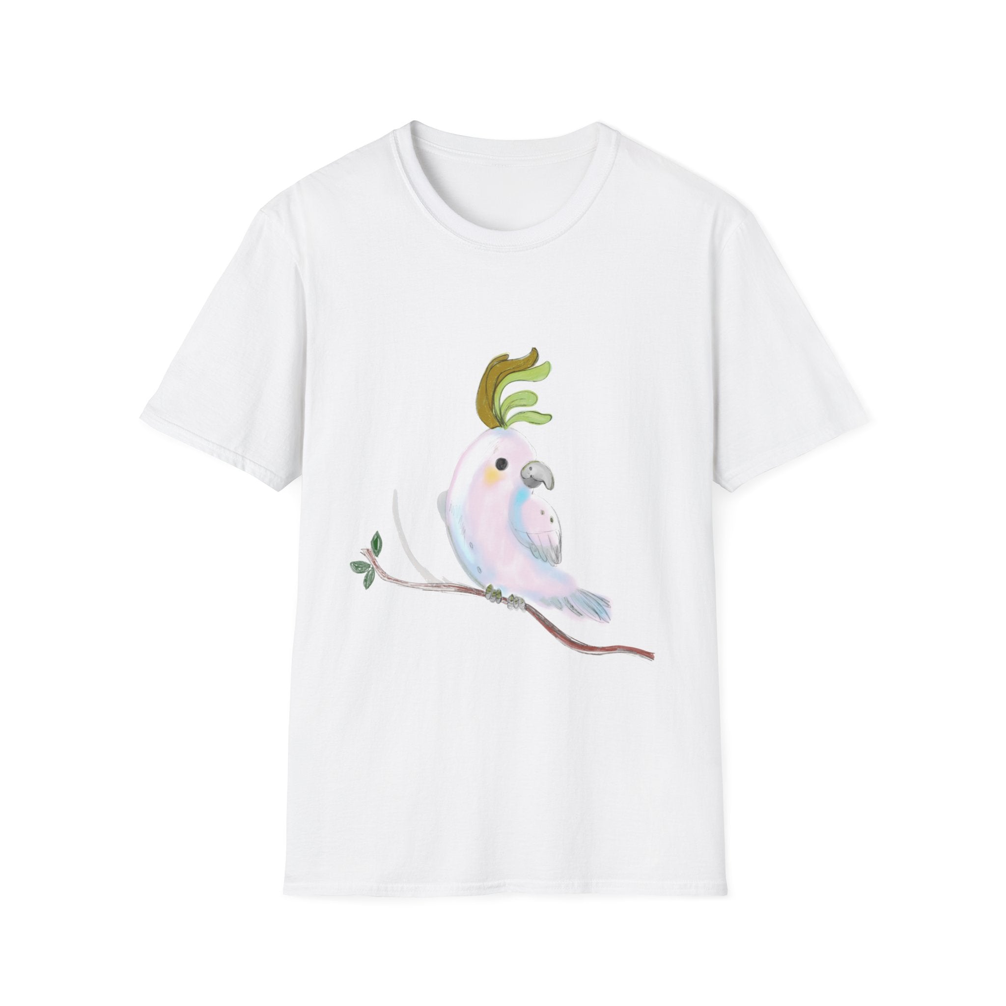 BIRDIE ON A BRANCH Unisex Softstyle T-Shirt