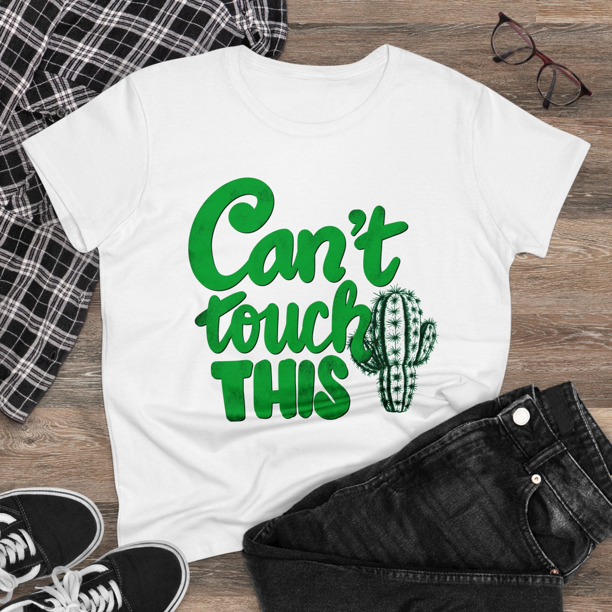 CAN’T TOUCH THIS PUNNY Women's Midweight Cotton Tee