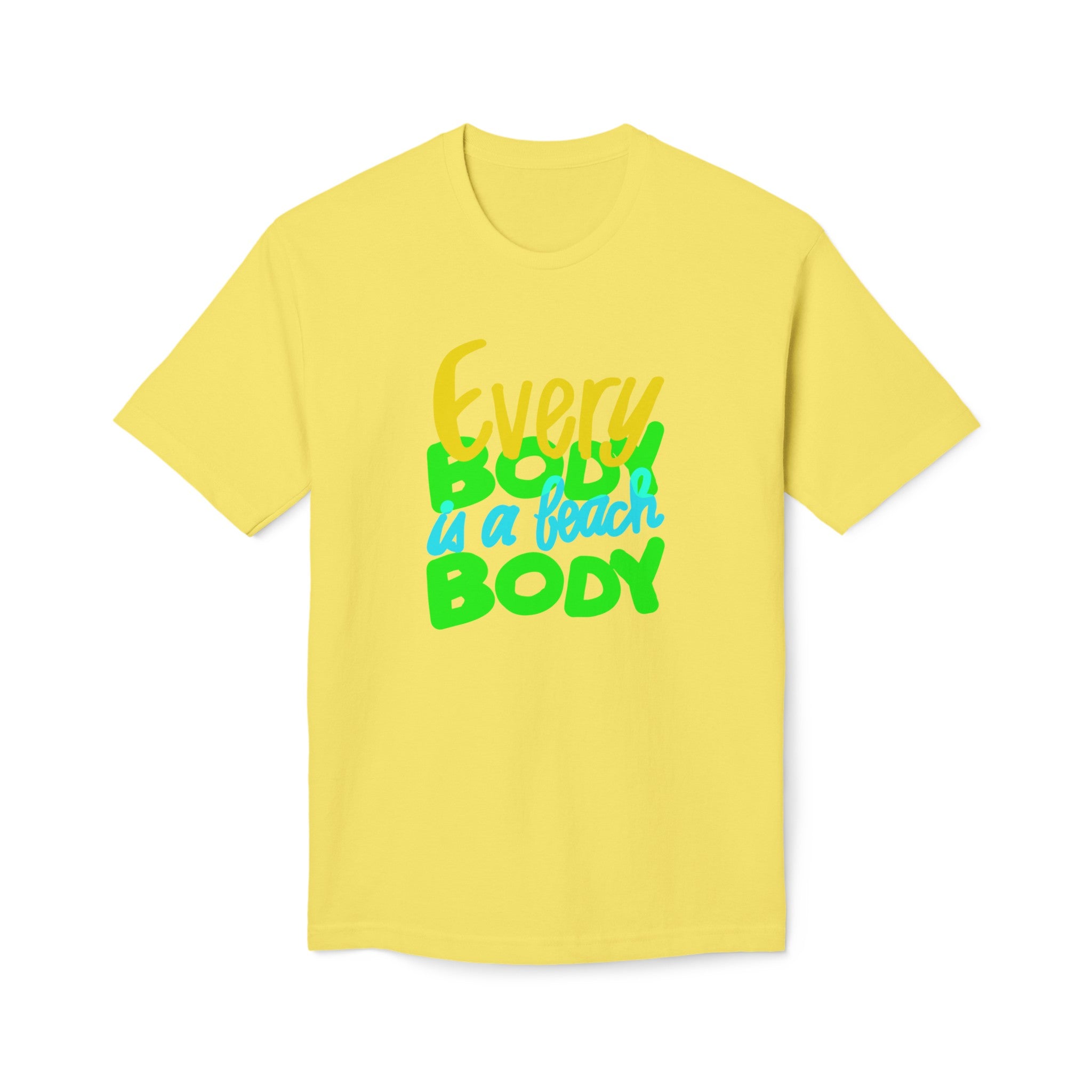 BEACH BODY Unisex Midweight T-shirt, Made in US