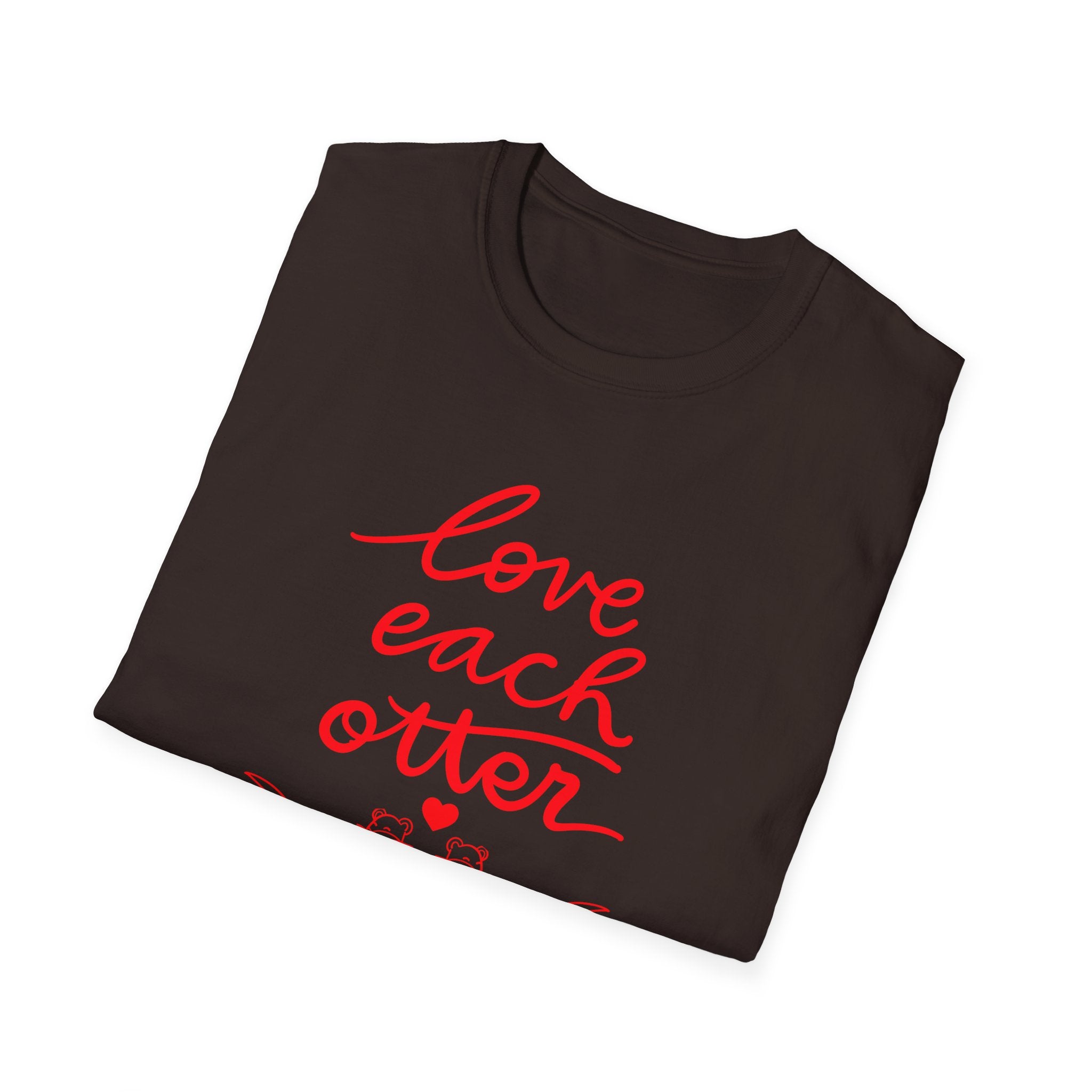 Love Each Otter T-Shirt — Cute Otter Couple Graphic Tee for Valentine’s & Gifts