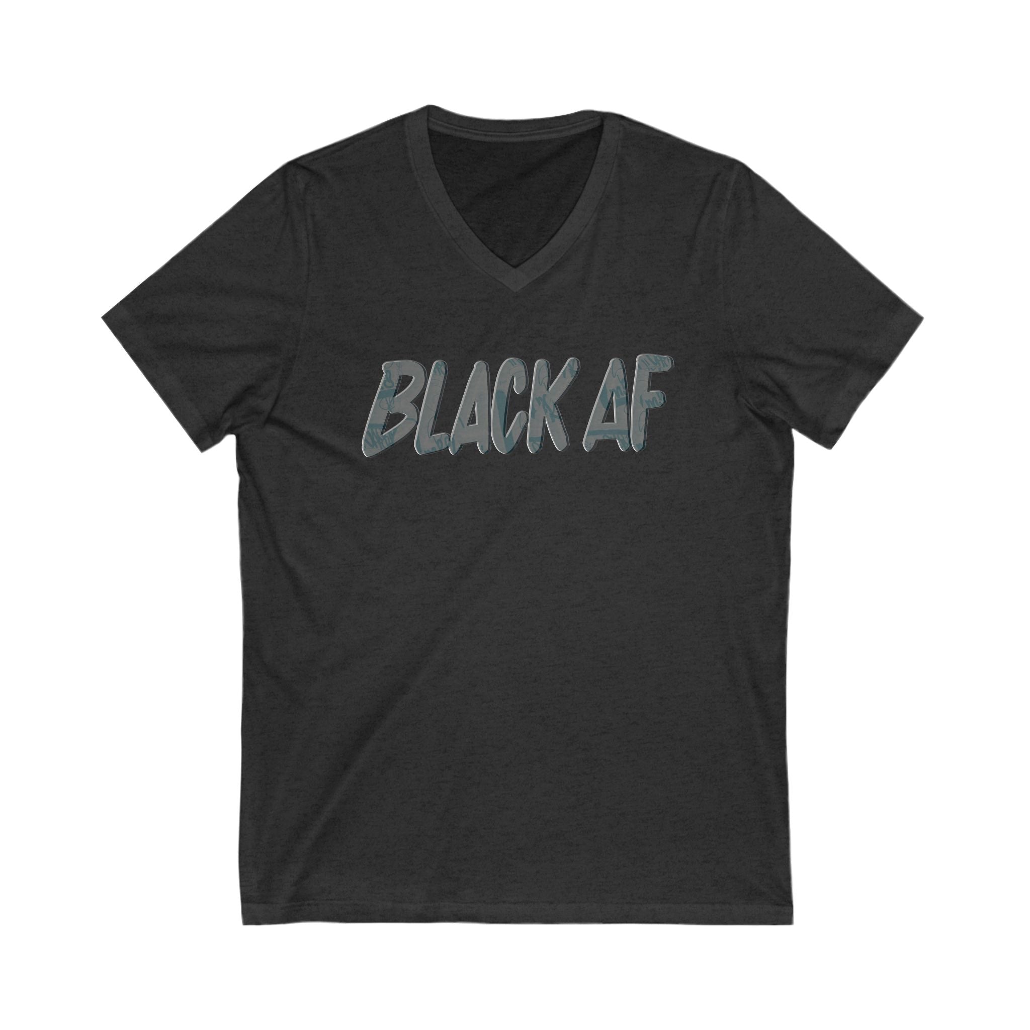 Black AF V-Neck Tee - Stylish Statement Shirt
