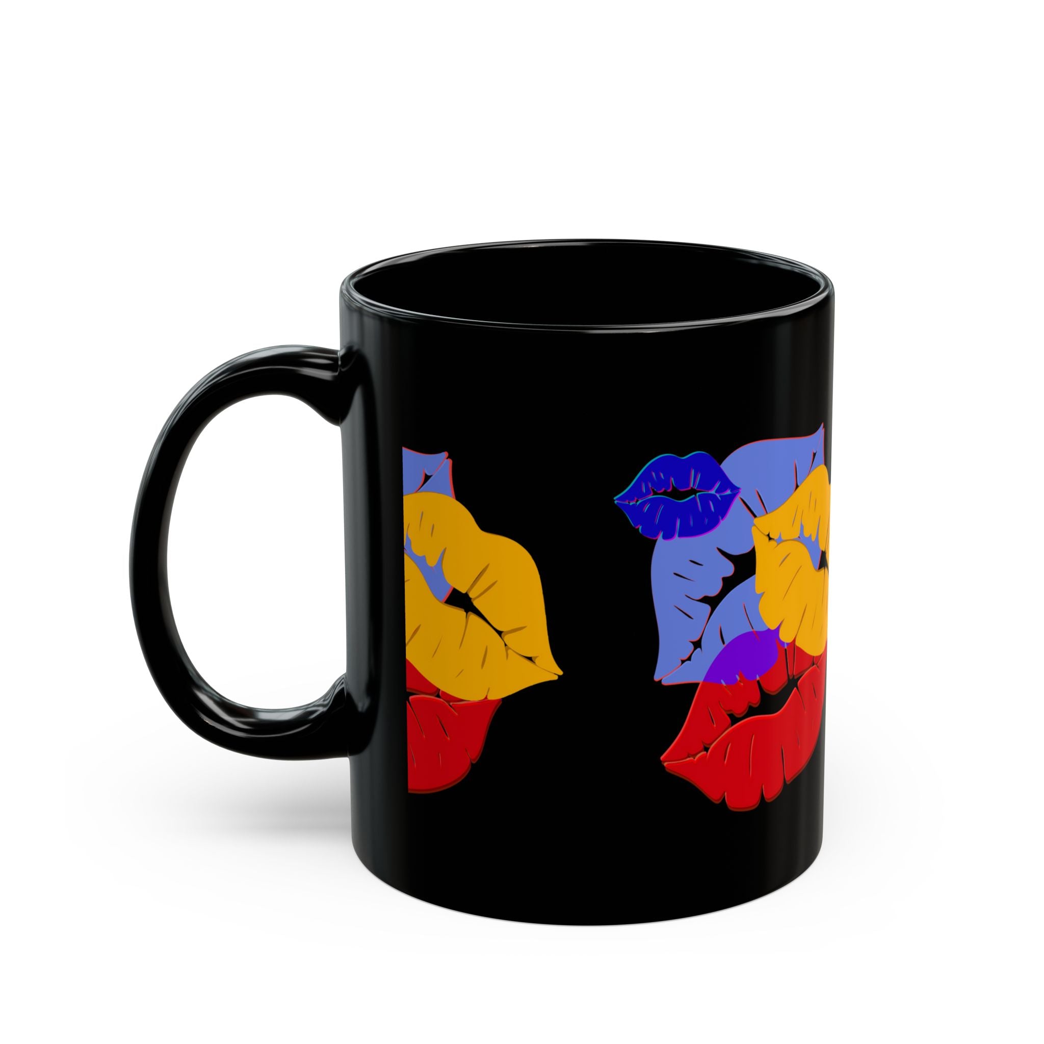 LUSCIOUS LIPS Black Mug (11oz)