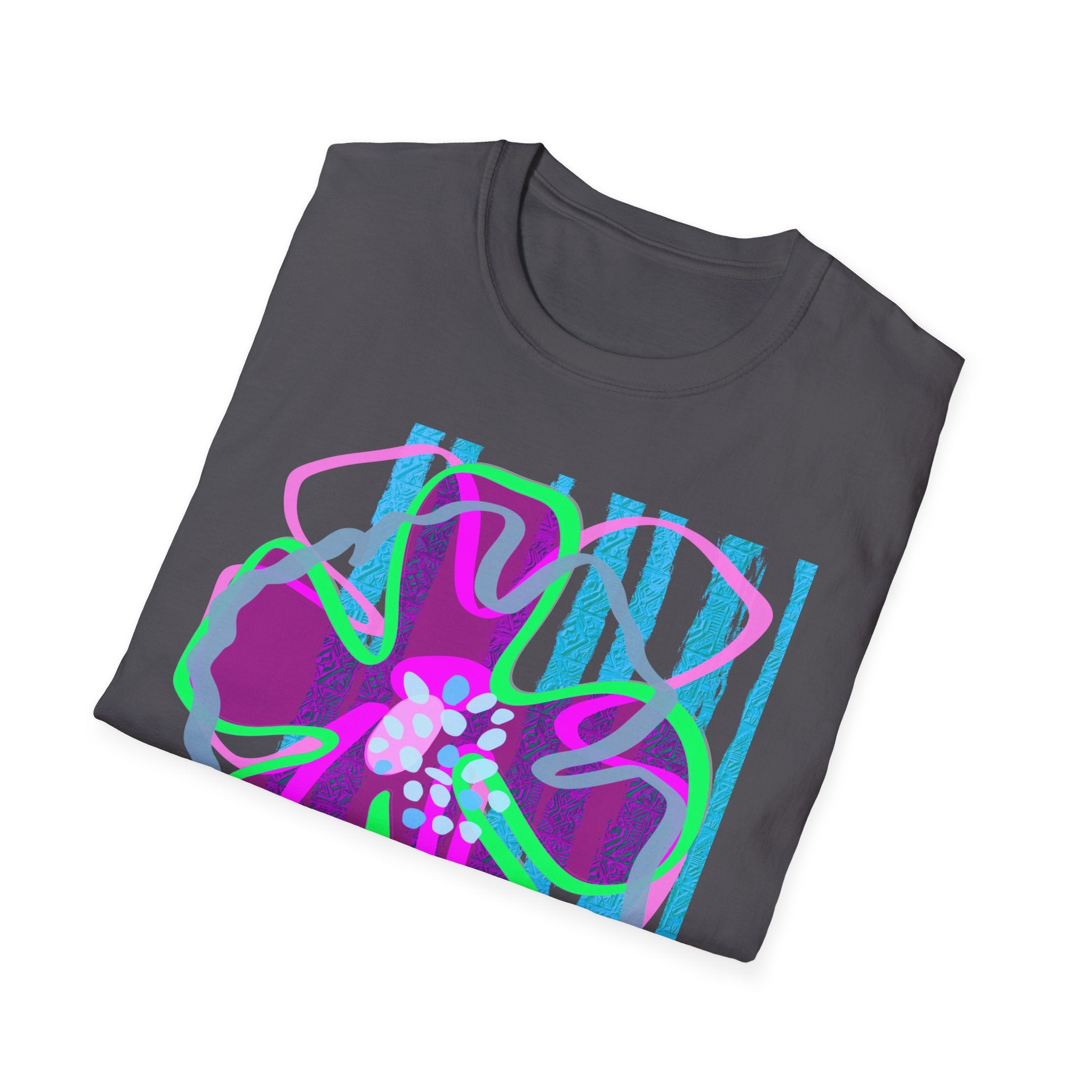 Vibrant Floral Unisex Softstyle T-Shirt for Summer Vibes