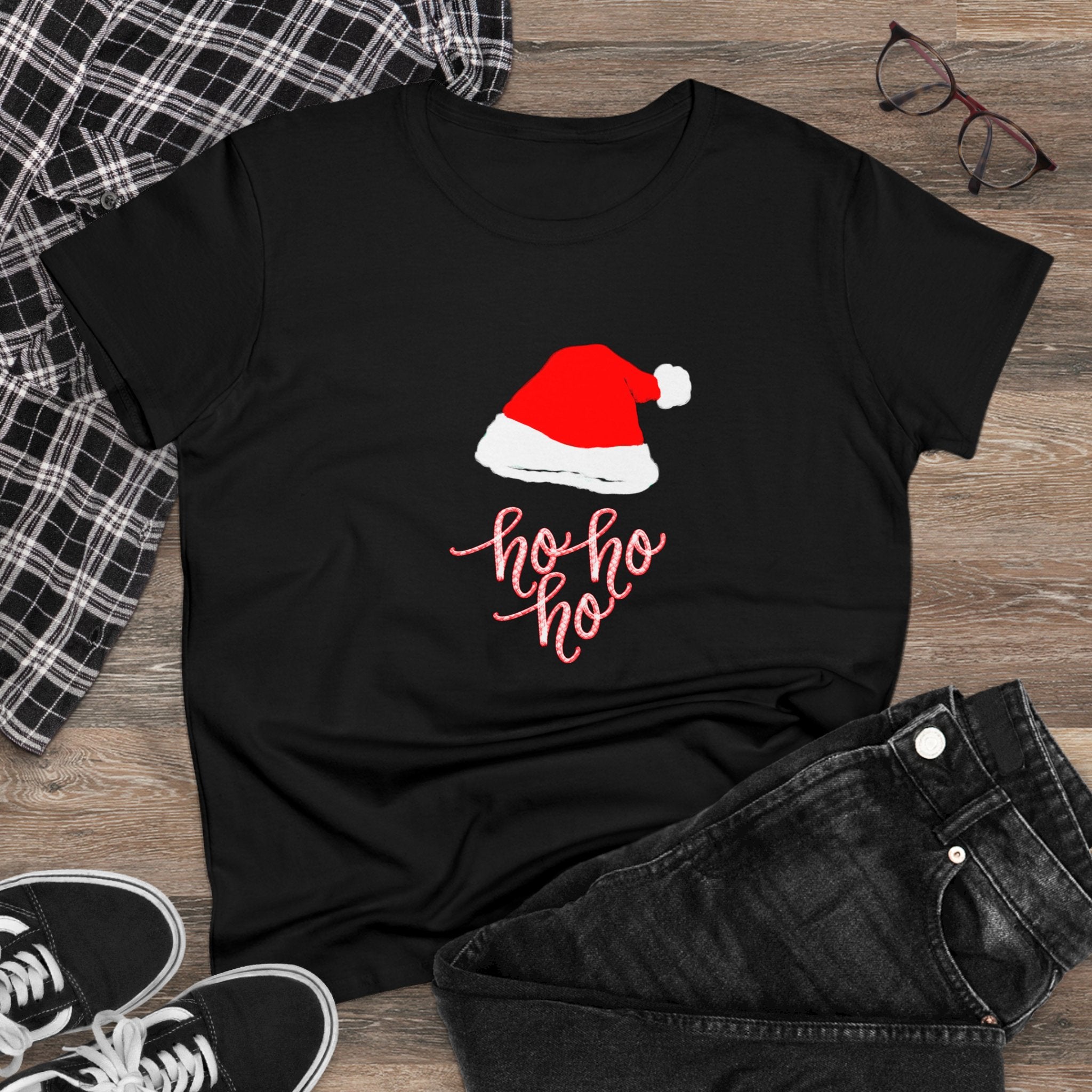 HO HO HO Women's Midweight Cotton Tee