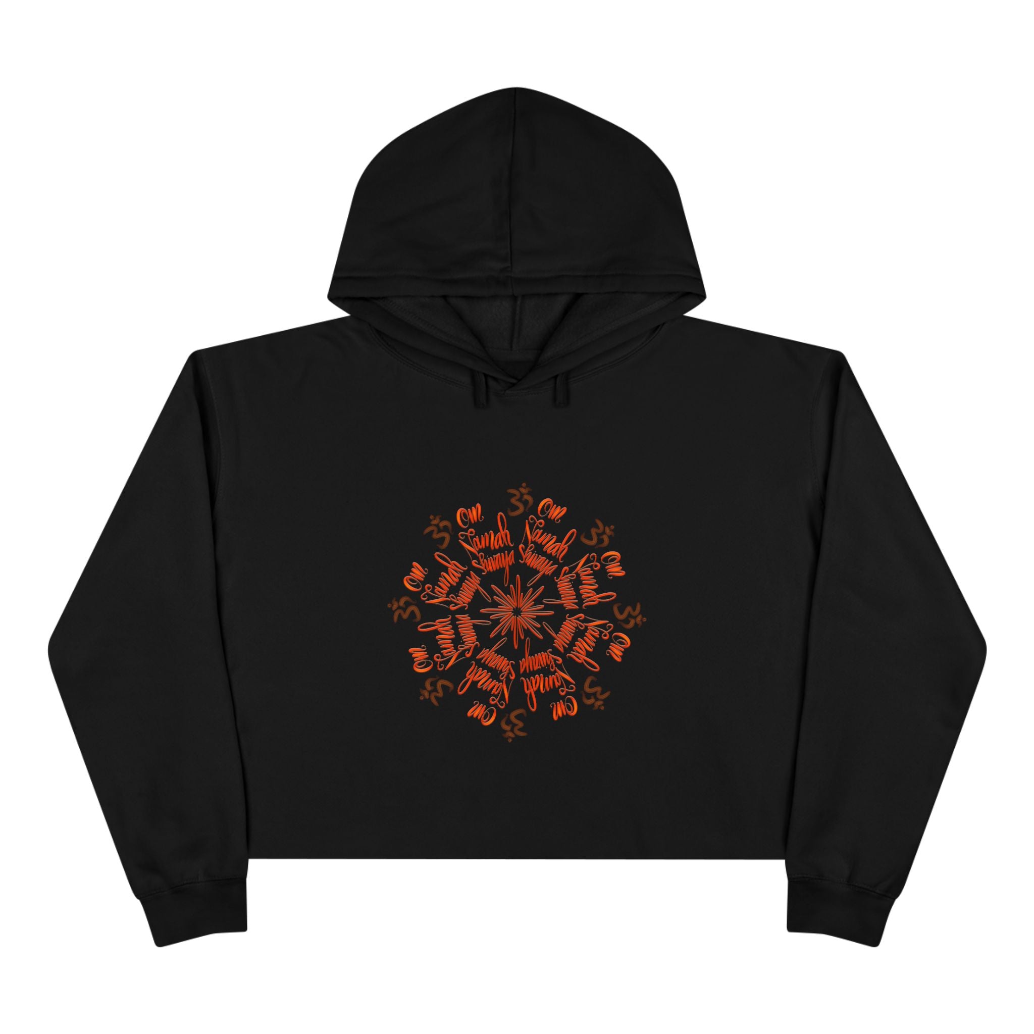 Spiritual Snowflake Crop Hoodie - Cozy White Pullover for Yoga & Meditation