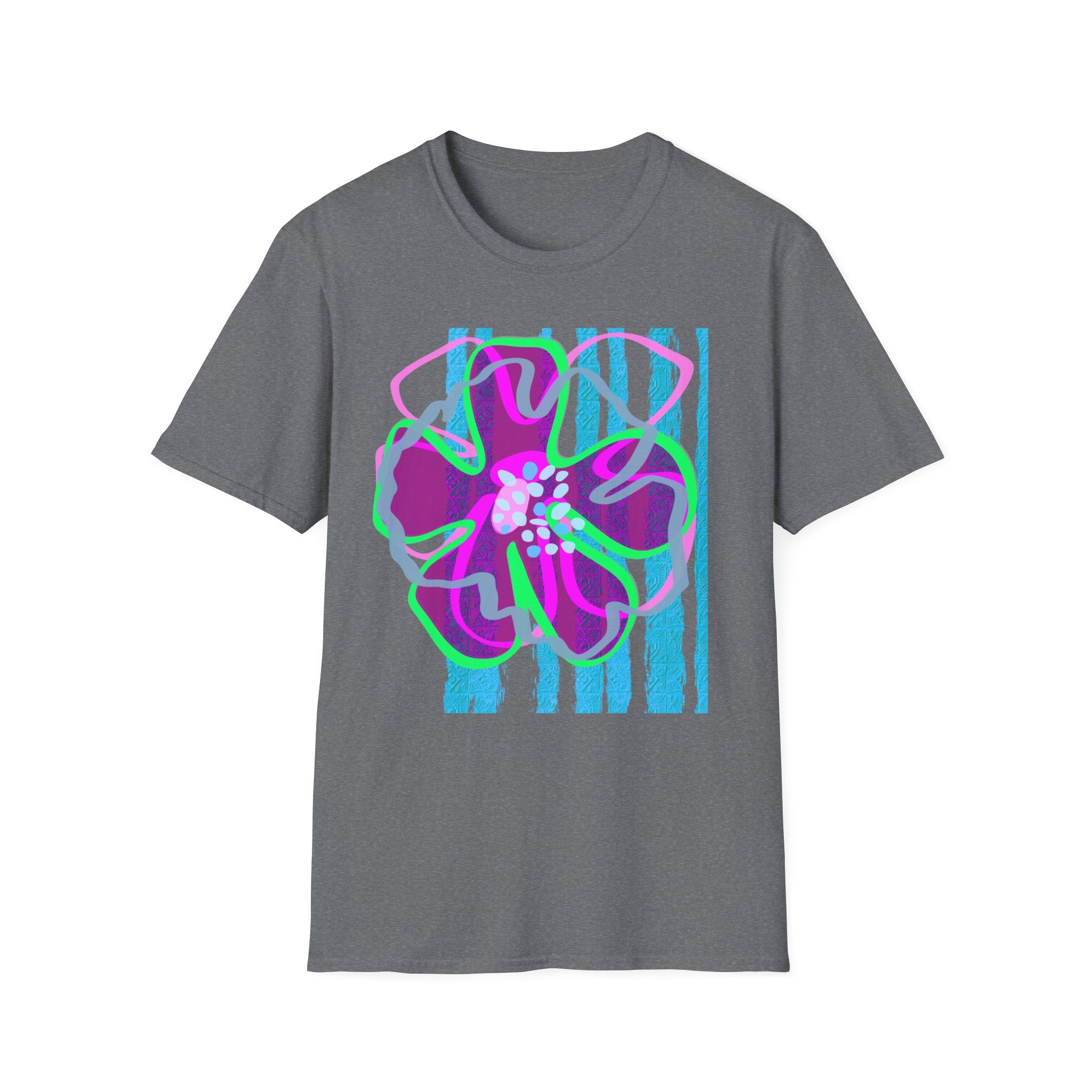 Vibrant Floral Unisex Softstyle T-Shirt for Summer Vibes