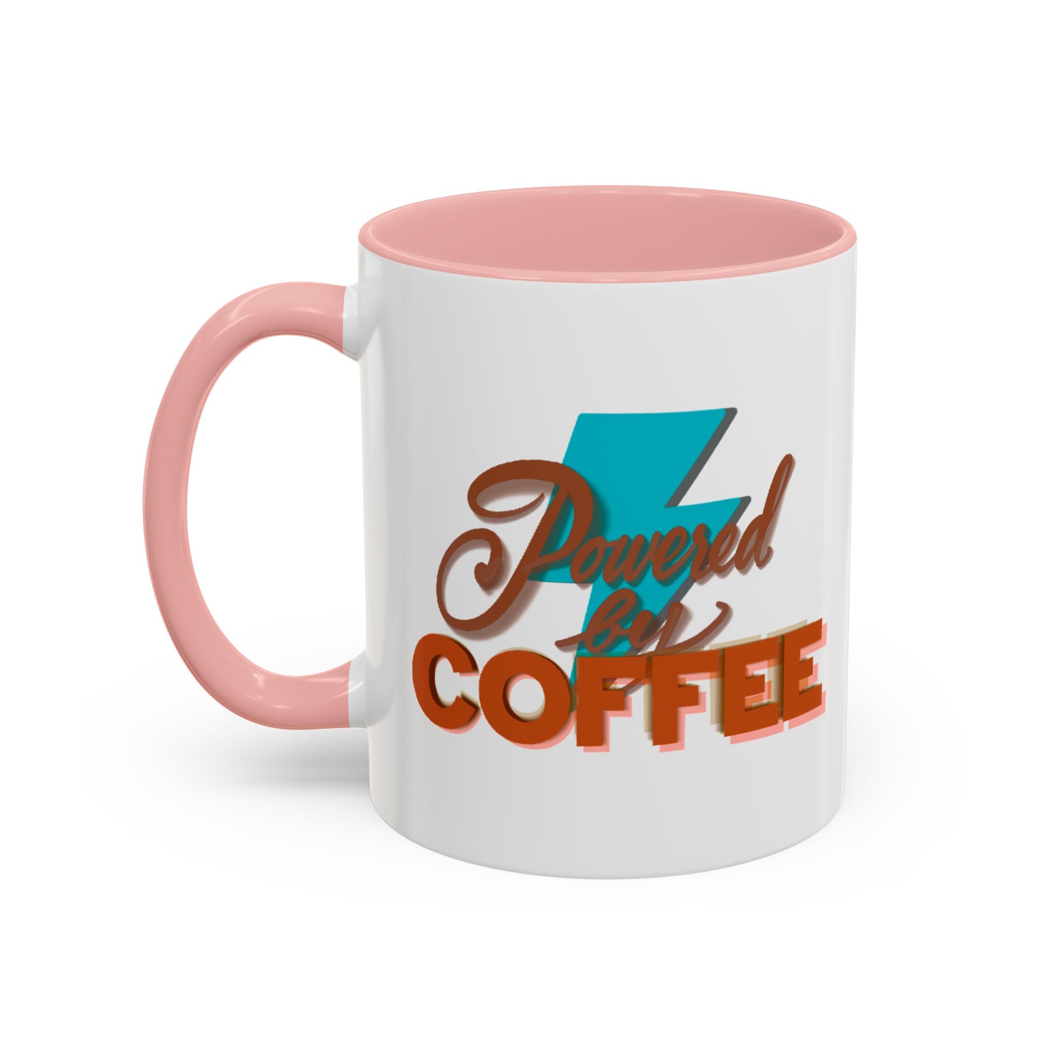 POWERED BY COFFEE Accent Coffee Mug (11 oz)