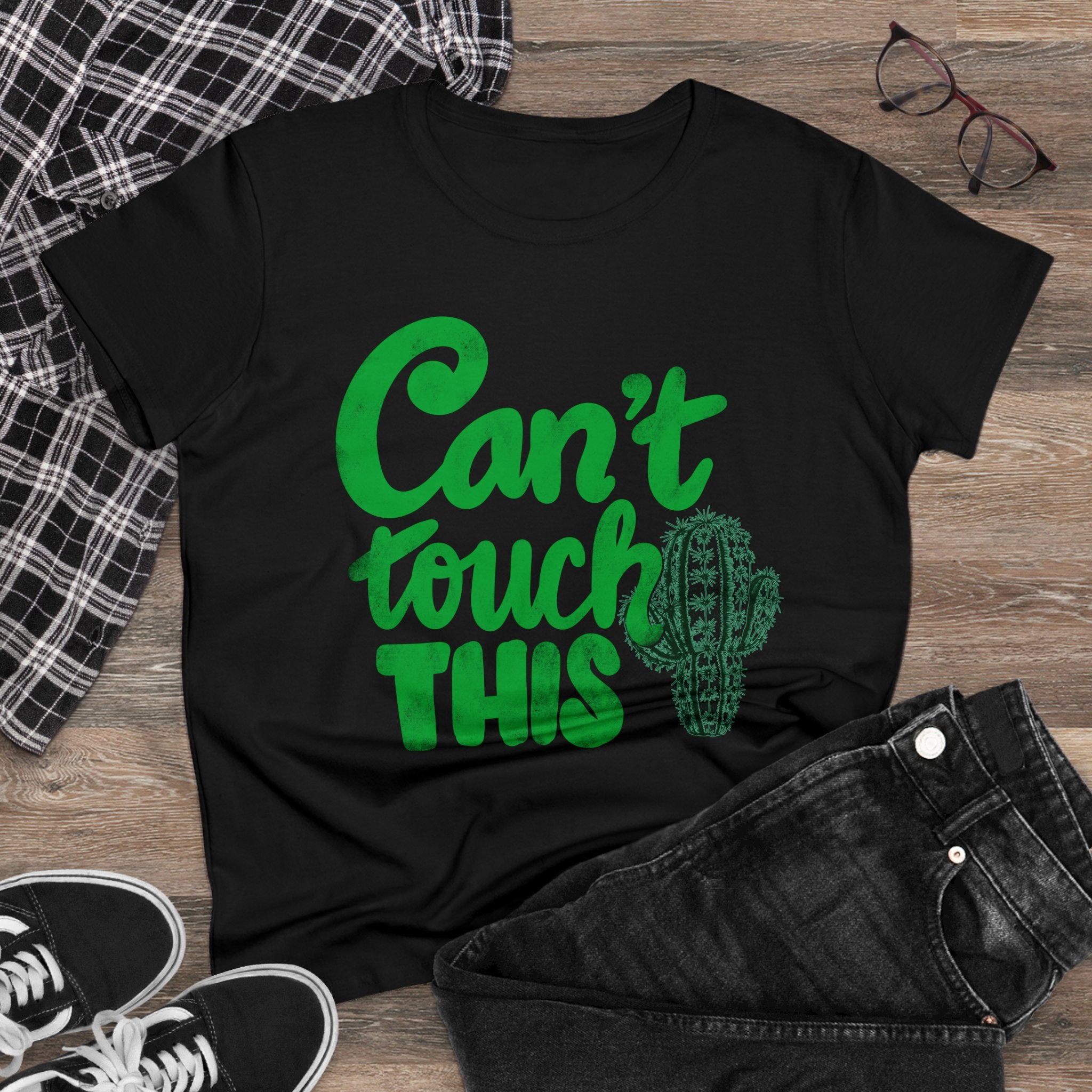 CAN’T TOUCH THIS PUNNY Women's Midweight Cotton Tee