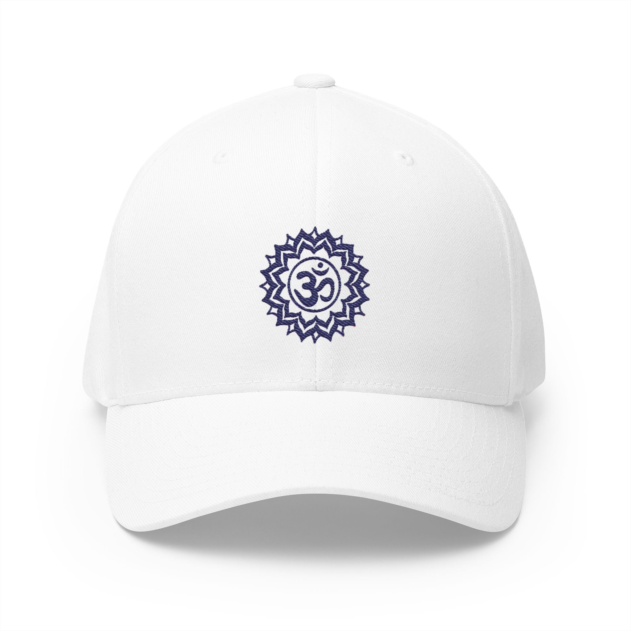 Om Symbol Embroidered Closure Cap - Spiritual & Stylish