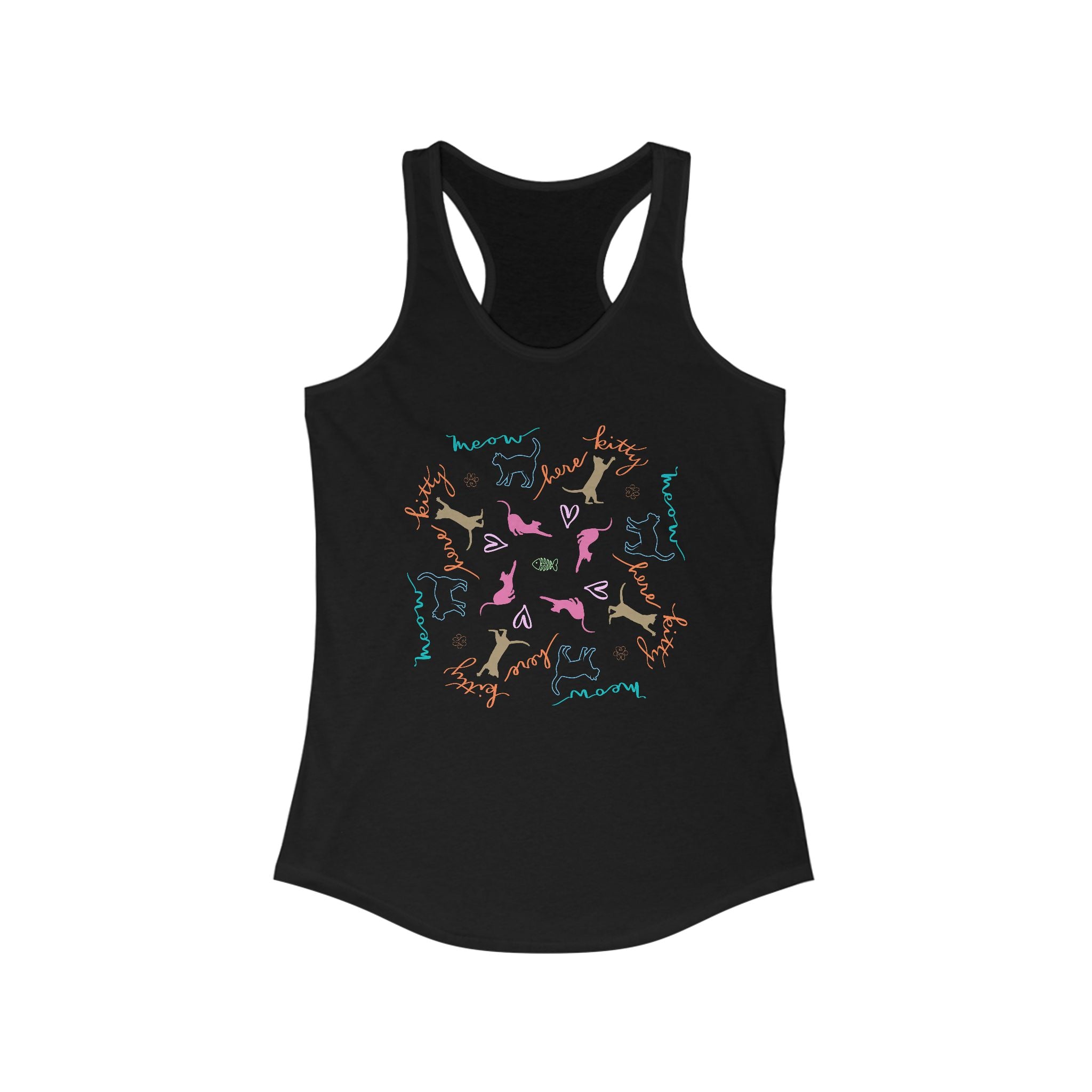 Women’s Racerback Tank Top - ‘Here Kitty- Perfect for Summer & Fitness