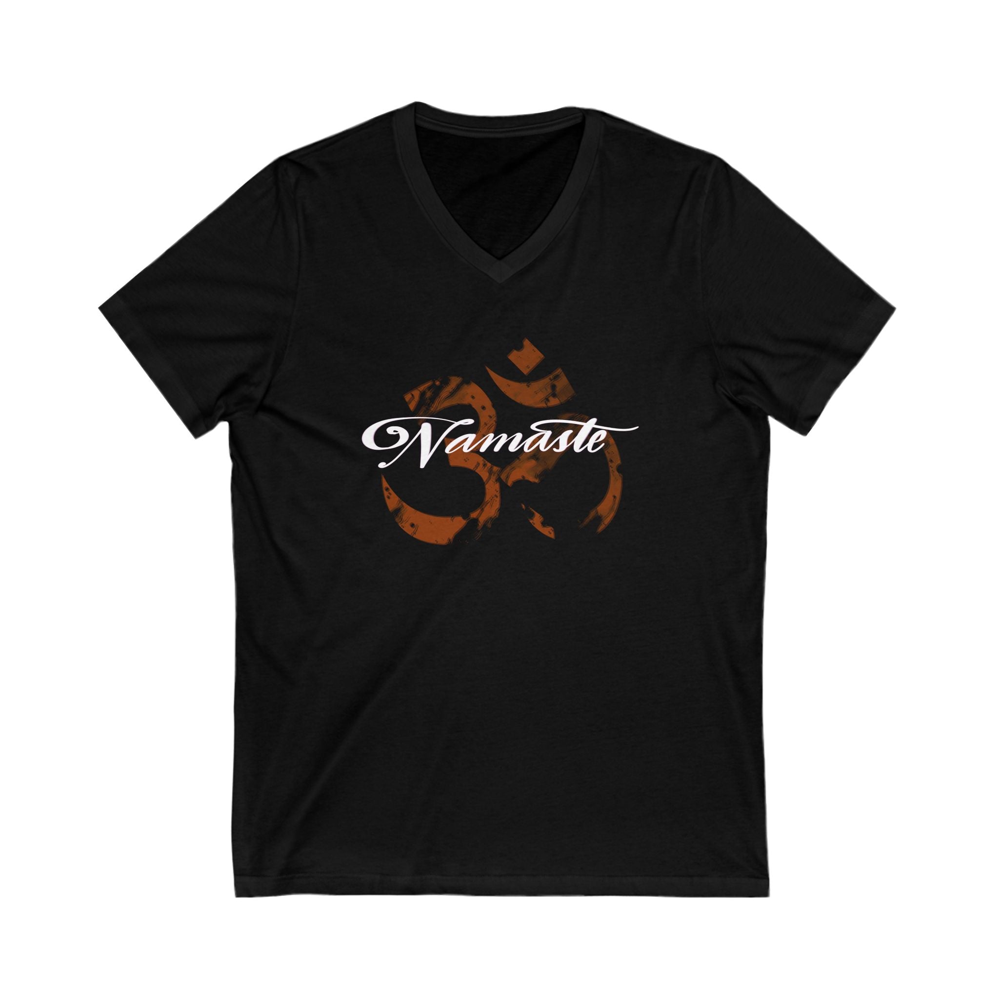 Namaste Graphic Unisex V-Neck Tee - Relaxed Yoga Style Shirt