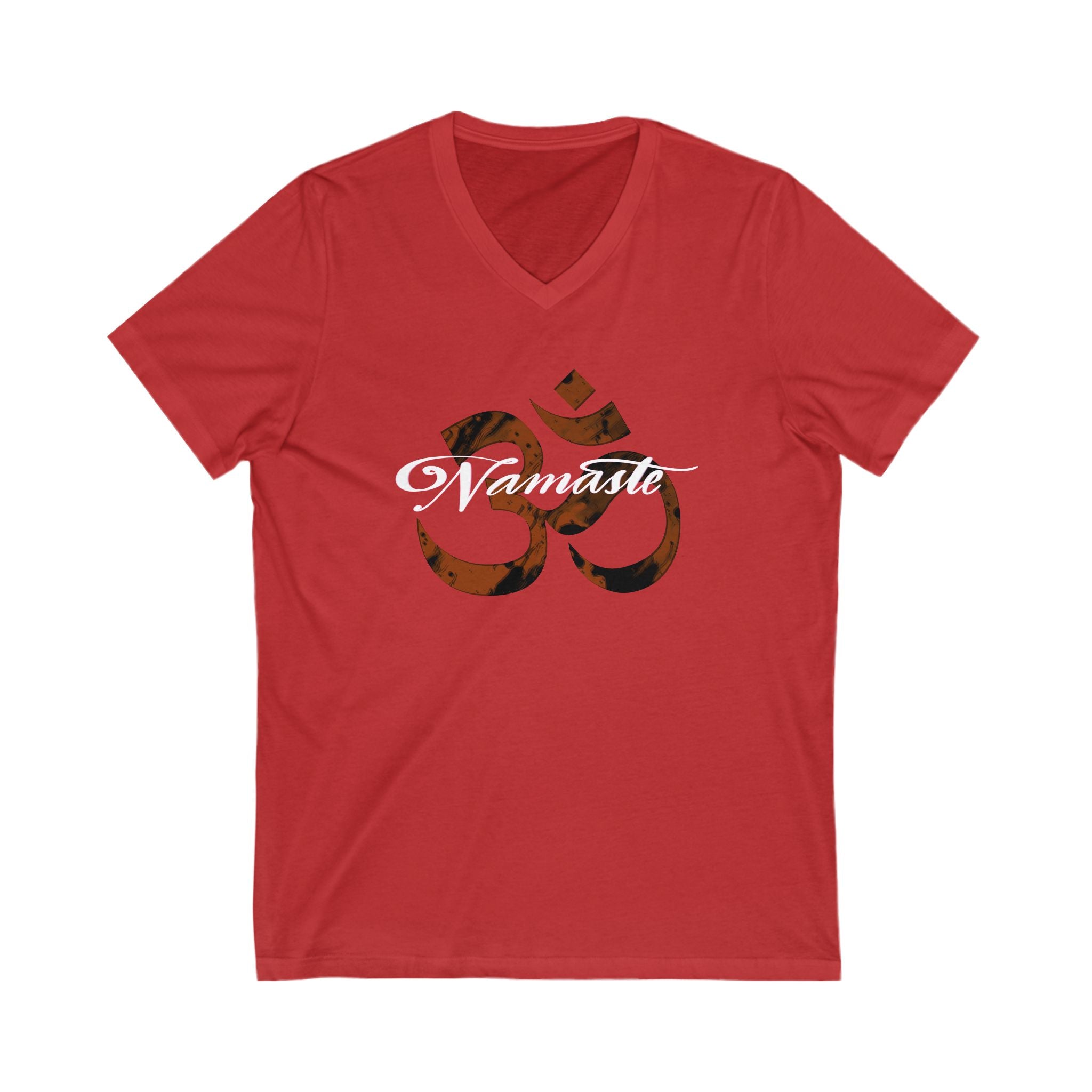 Namaste Graphic Unisex V-Neck Tee - Relaxed Yoga Style Shirt