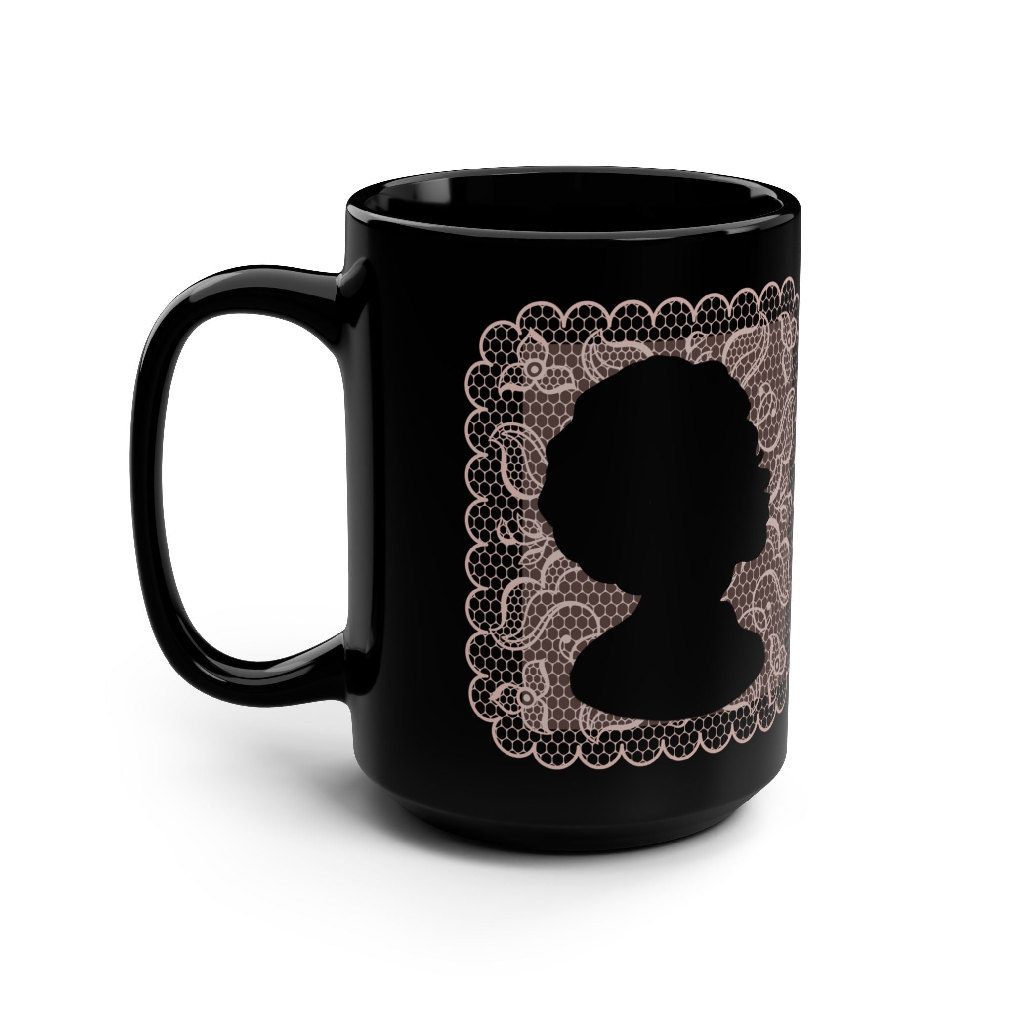 MIRROR SELFIE Black Mug, 15oz