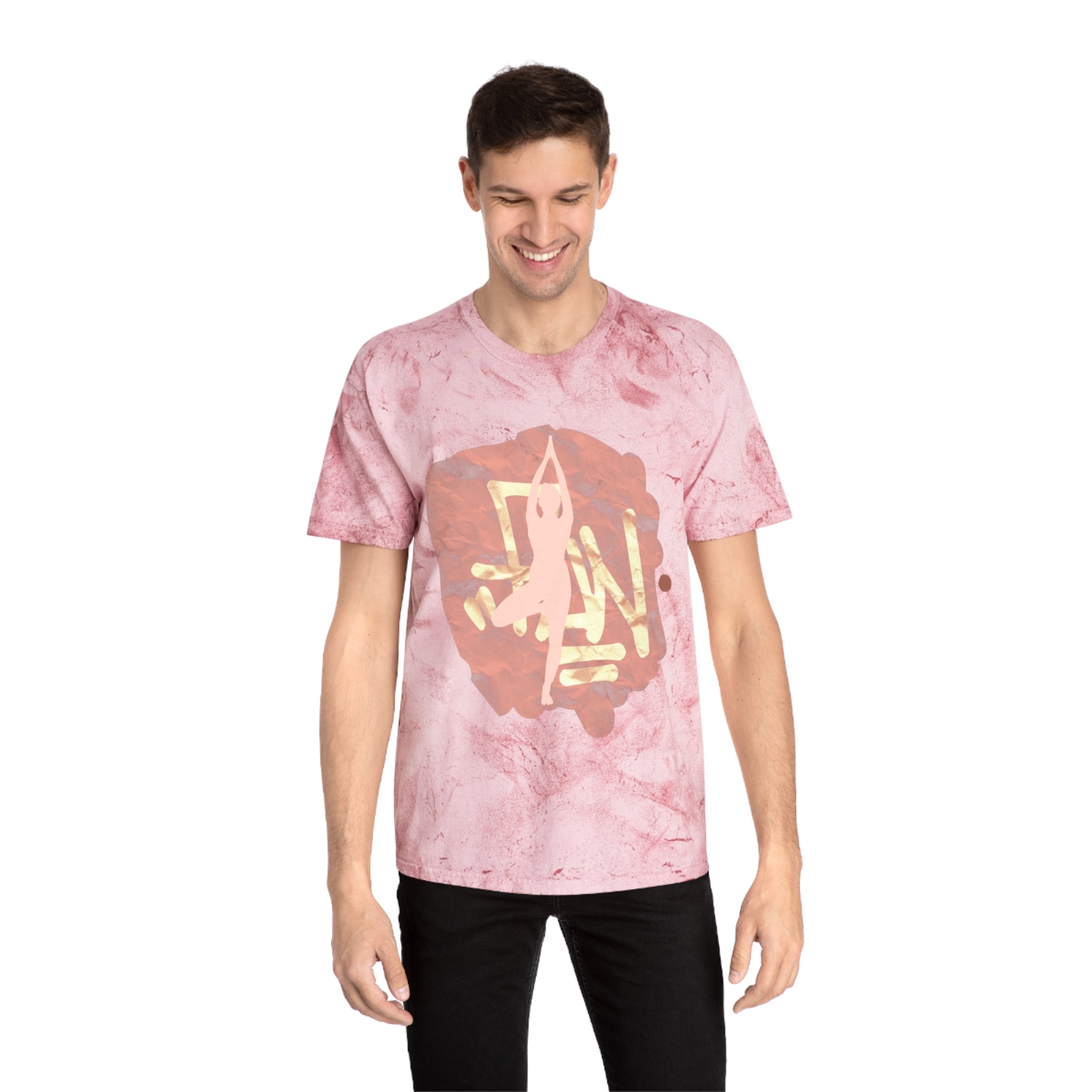 Color Blast Unisex Yoga T-Shirt - Vibrant Hand Drawn Art Tee