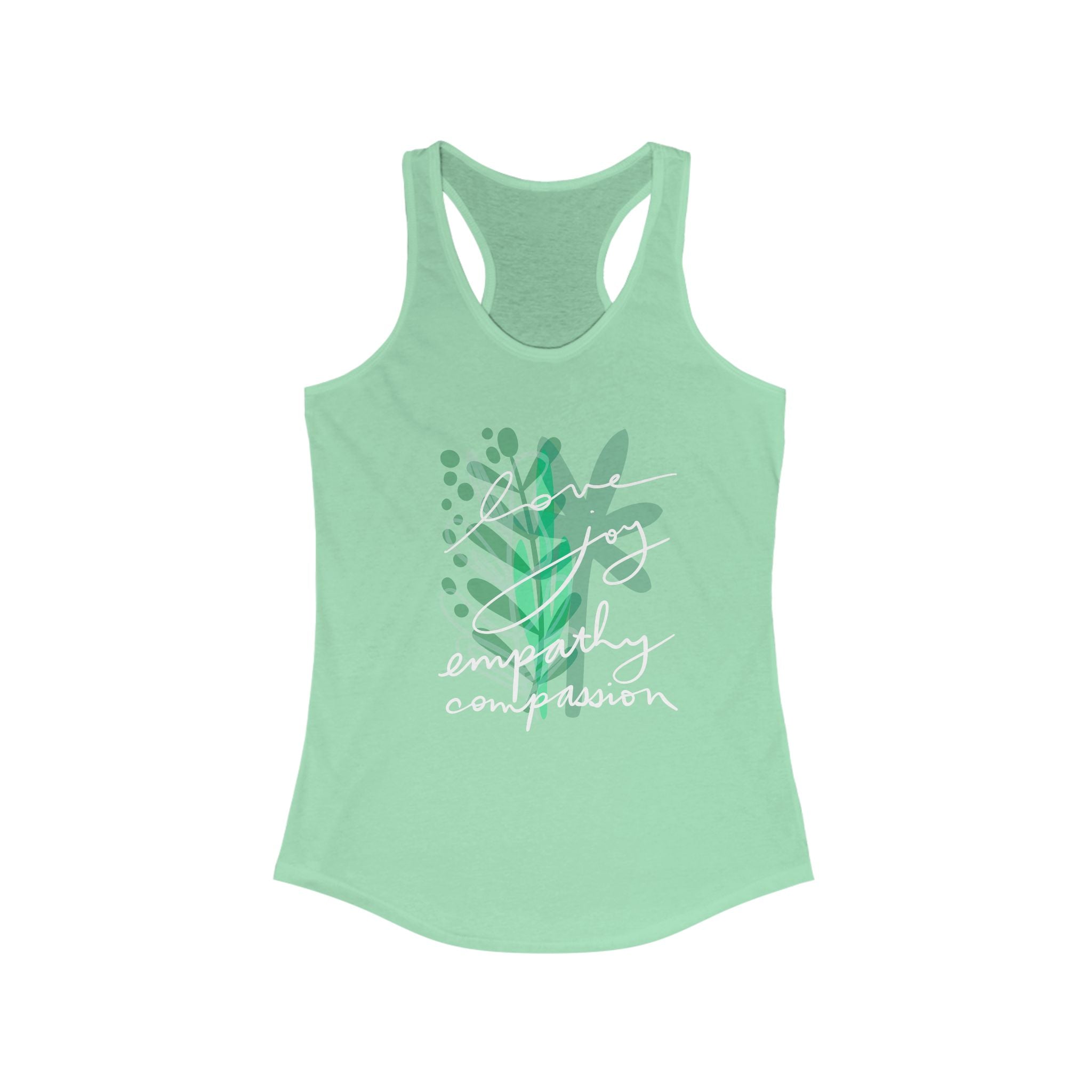 Botanical Vibes Women's Racerback Tank - Perfect for Summer & Active Lifestyle