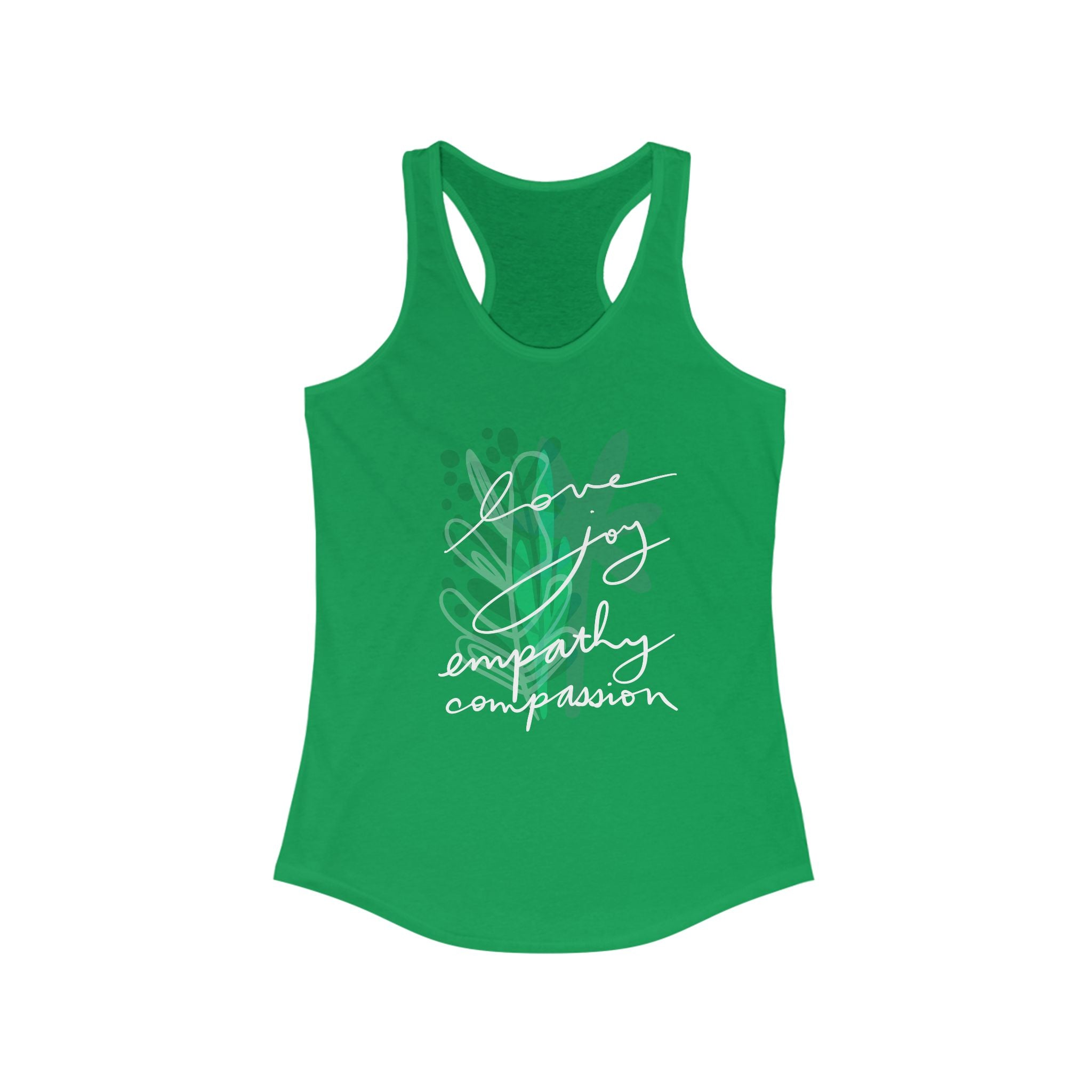 Botanical Vibes Women's Racerback Tank - Perfect for Summer & Active Lifestyle