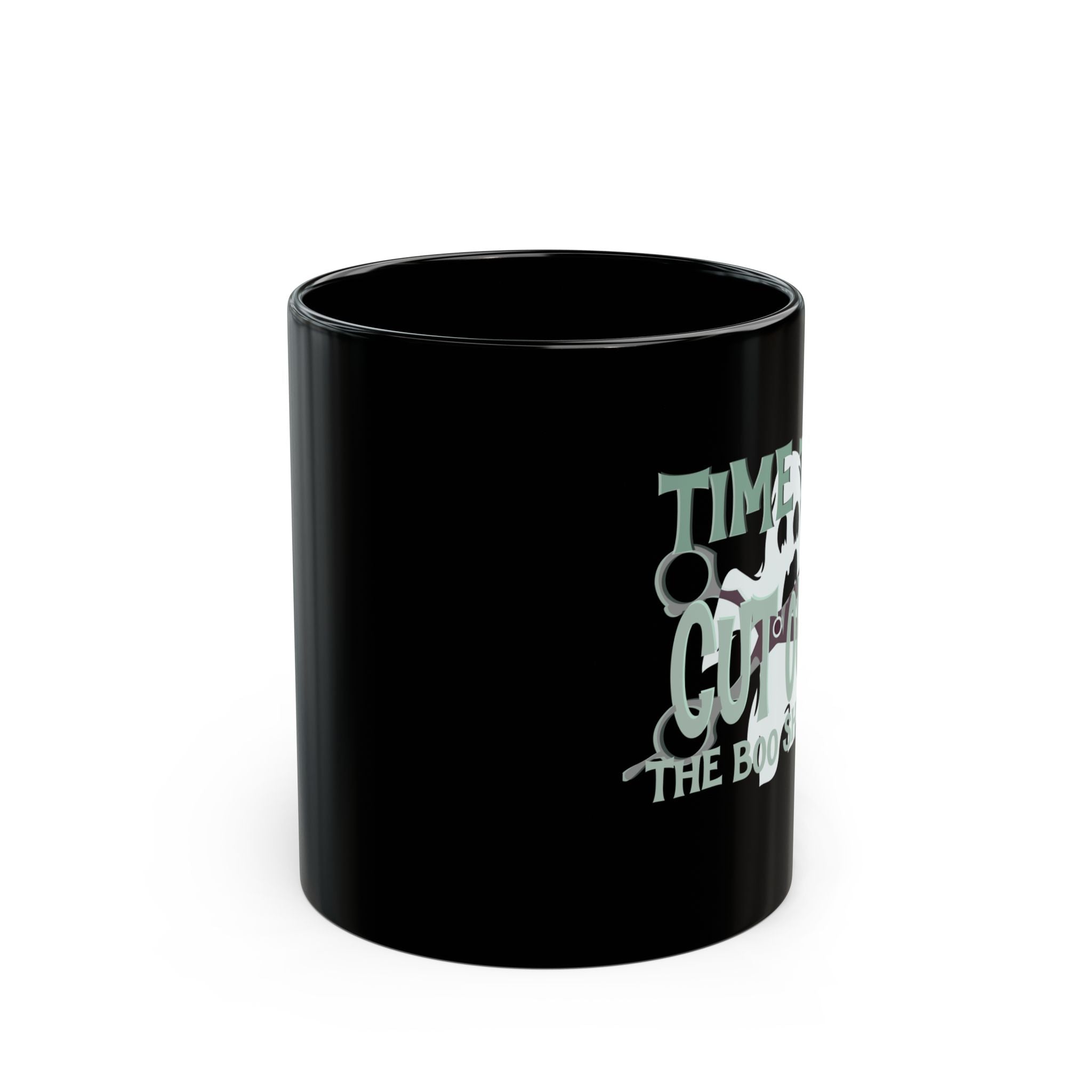 CUT OUT THE BOO SHEET Black Mug (11oz)