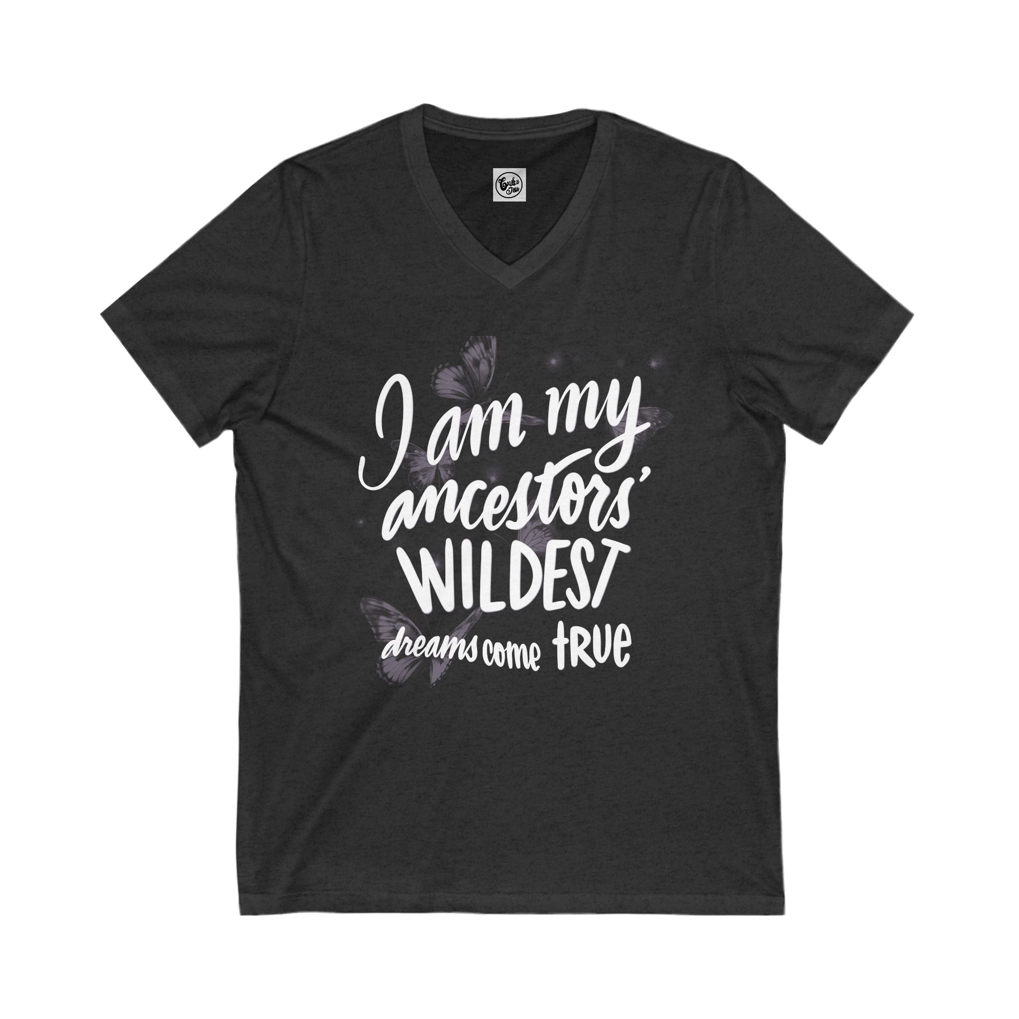 Inspirational V-Neck Tee for Dreamers, Heritage Shirt, Gift for Graduates, Motivational Apparel, Ancestry Pride T-Shirt