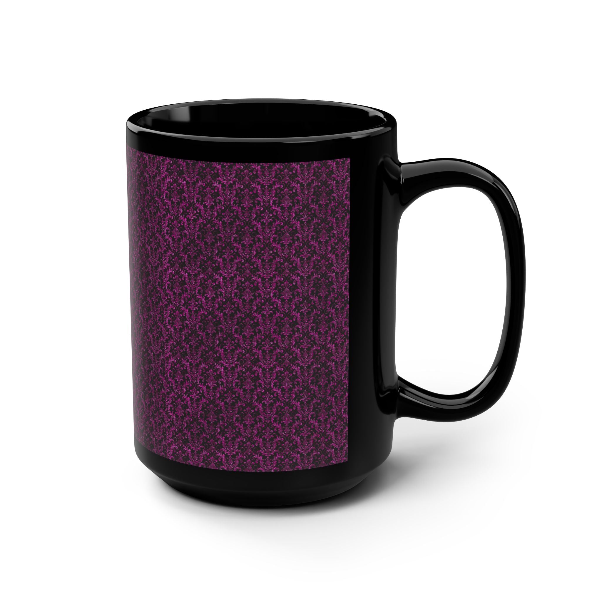 PETIT FLEUR DE LIS Black Mug, 15oz