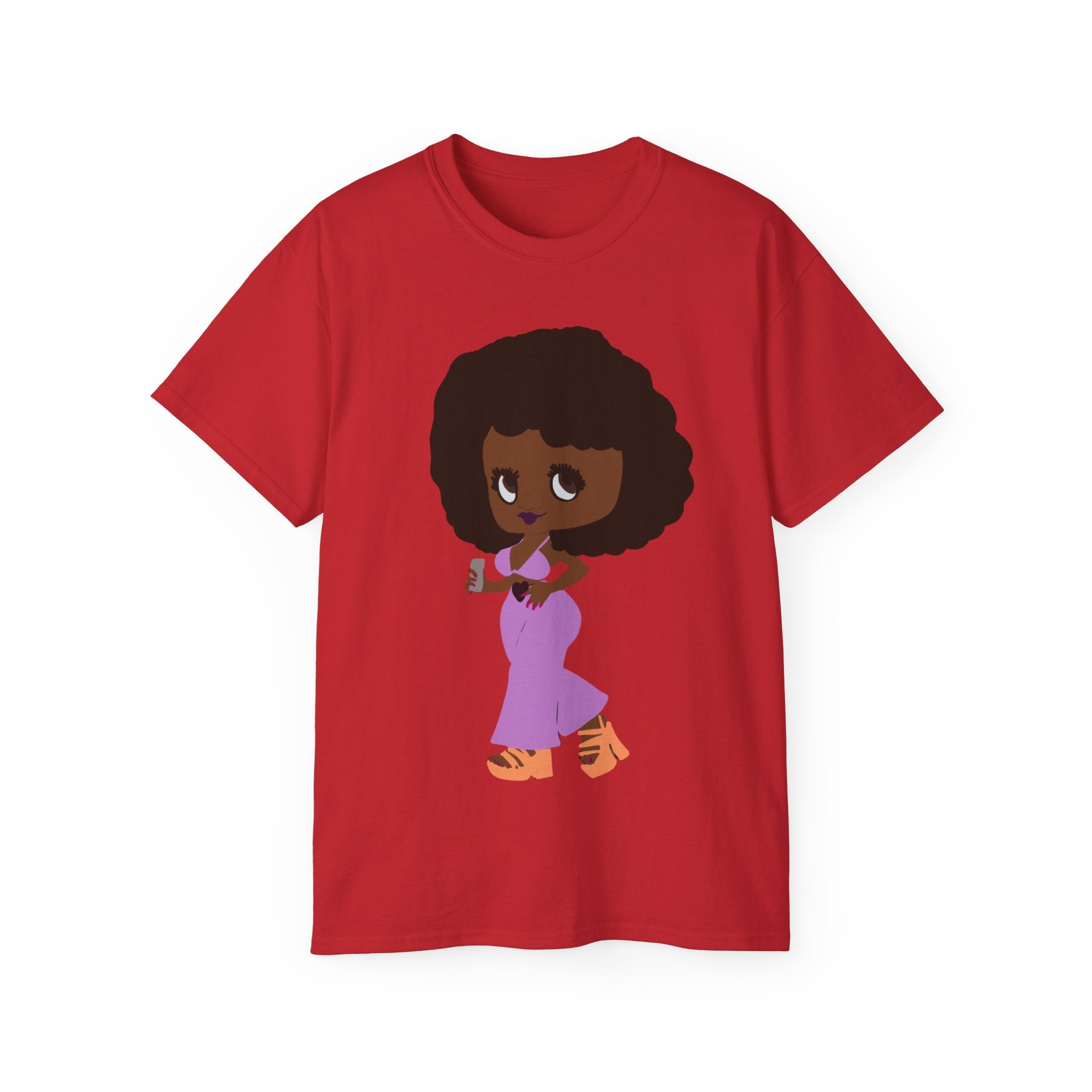 BETTINA WITH CELL PHONE Unisex Ultra Cotton Tee