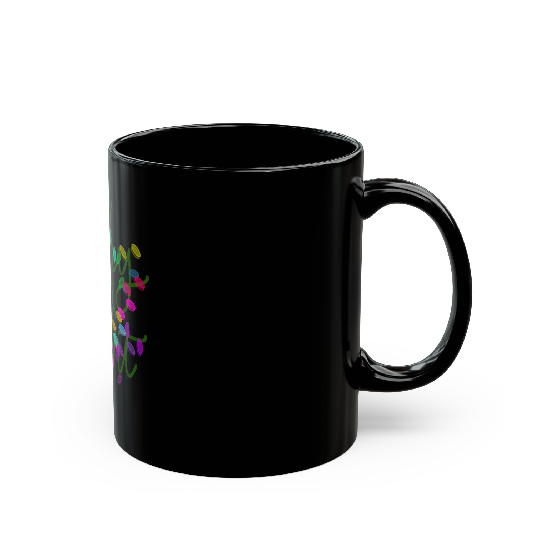 VERY MERRY Black Mug (11oz)