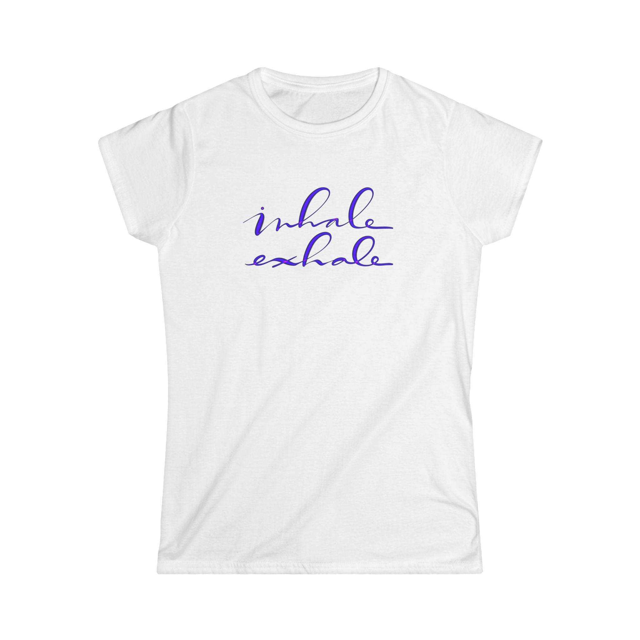 Inhale Exhale Women’s Softstyle Tee - Relaxation Shirt for Mindfulness