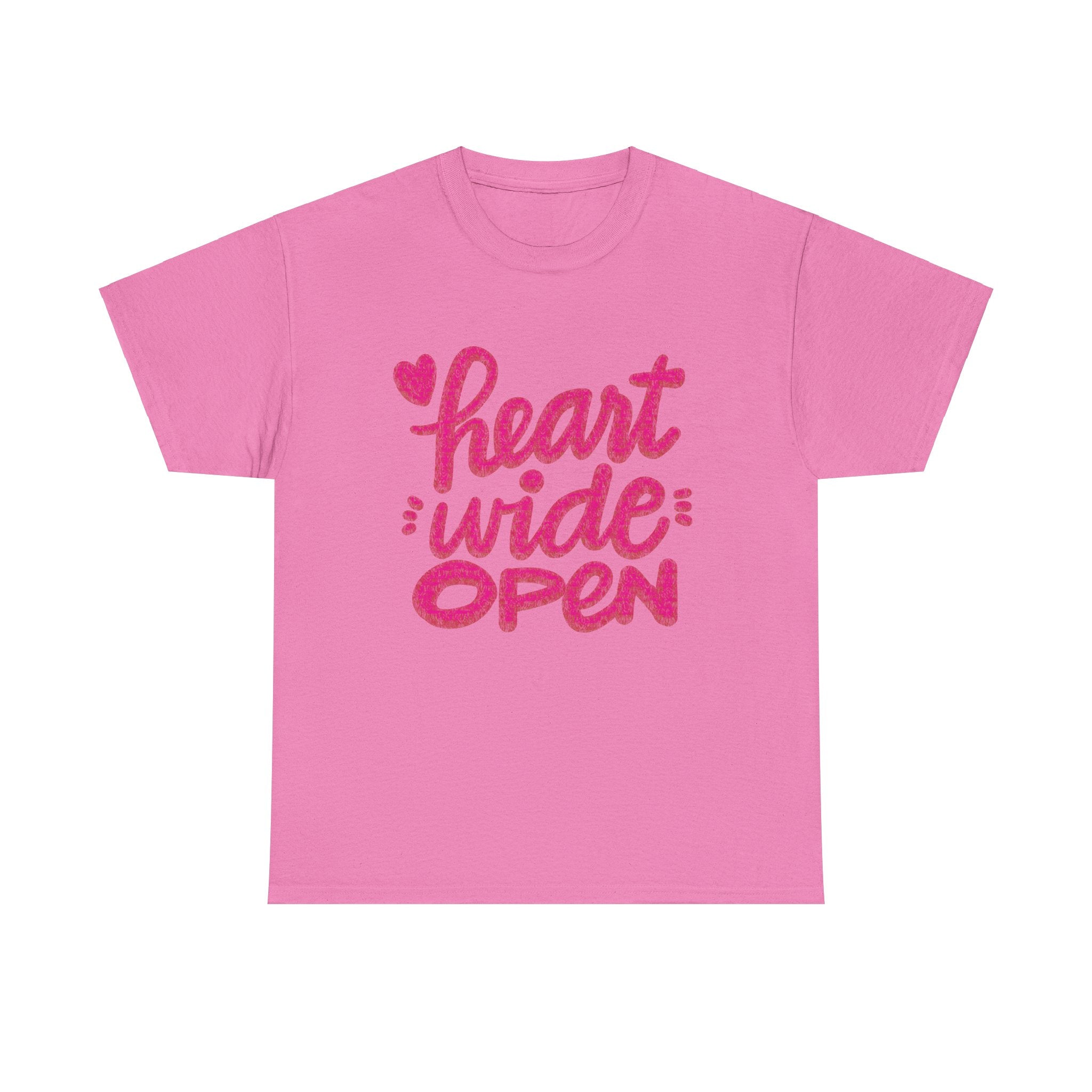 HEART WIDE OPEN - Handwritten Tee Shirt Design by Cecile