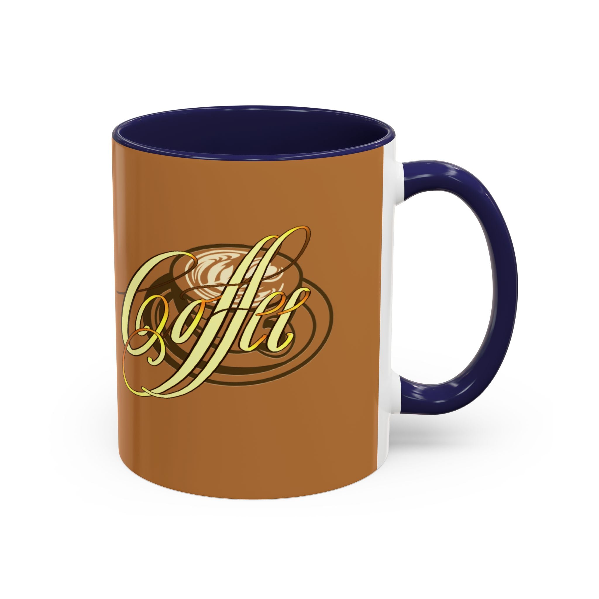 COFFEE CALLIGRAPHY Accent Coffee Mug (11 oz)