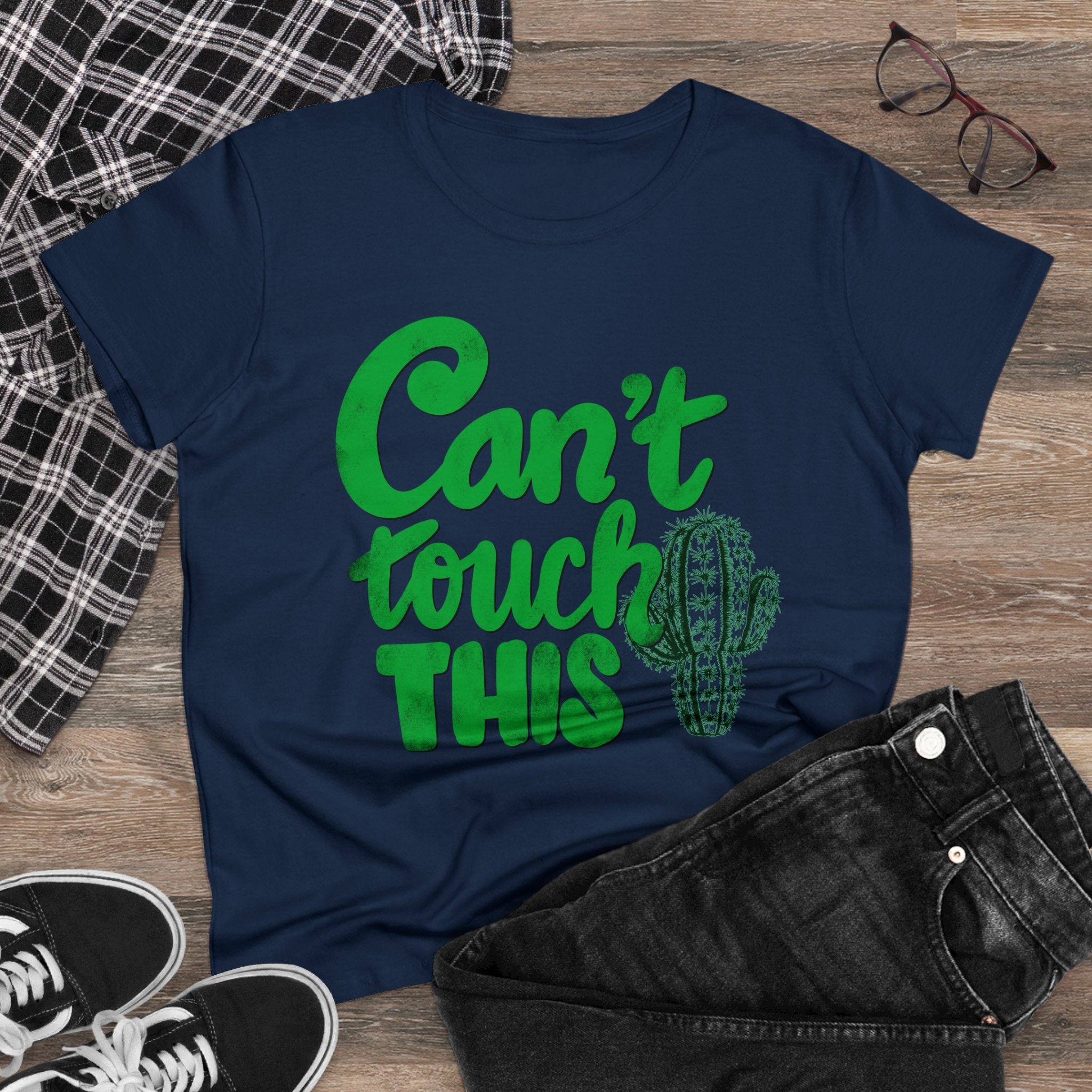 CAN’T TOUCH THIS PUNNY Women's Midweight Cotton Tee