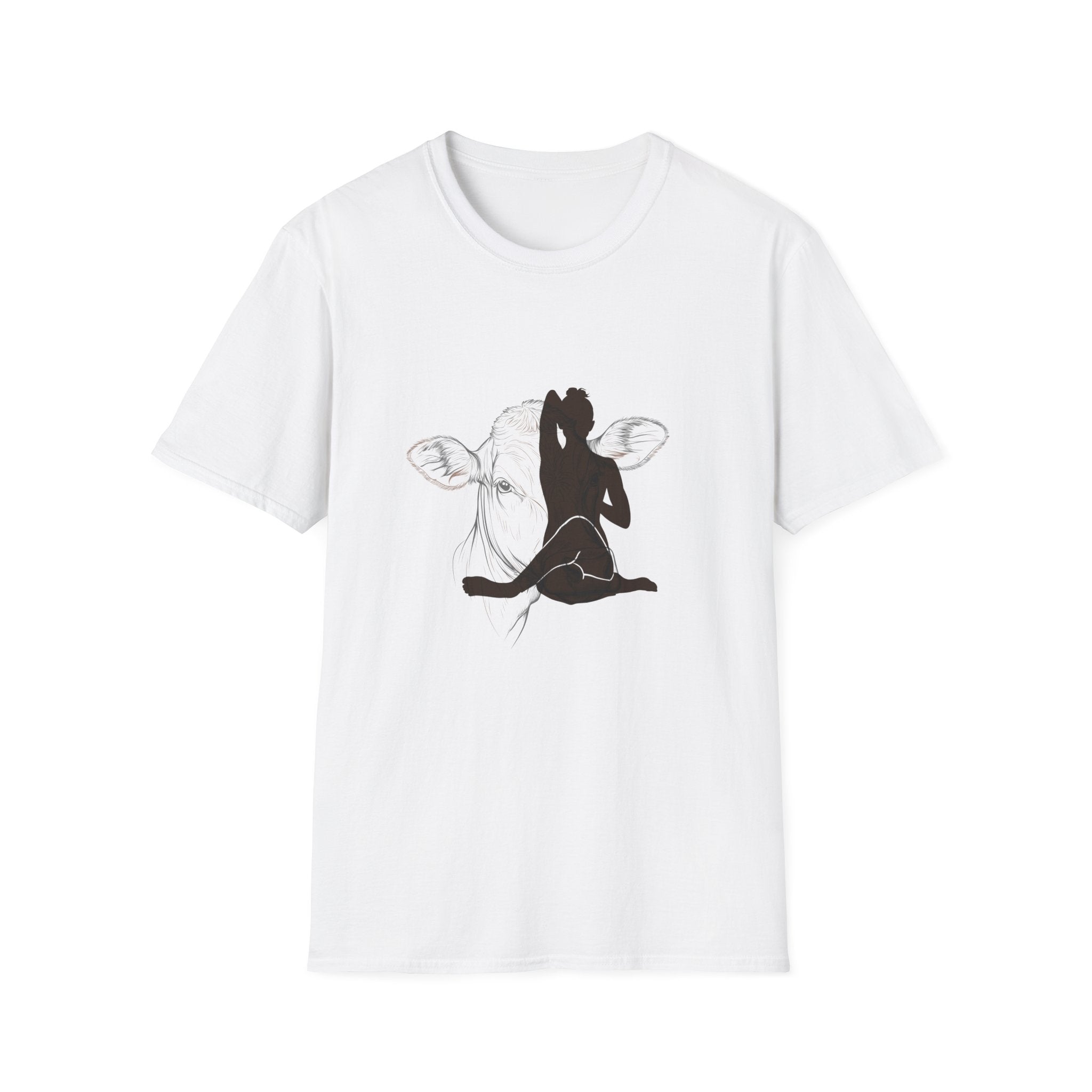 Cow Face Pose Softstyle T-Shirt -Yoga  Statement Tee