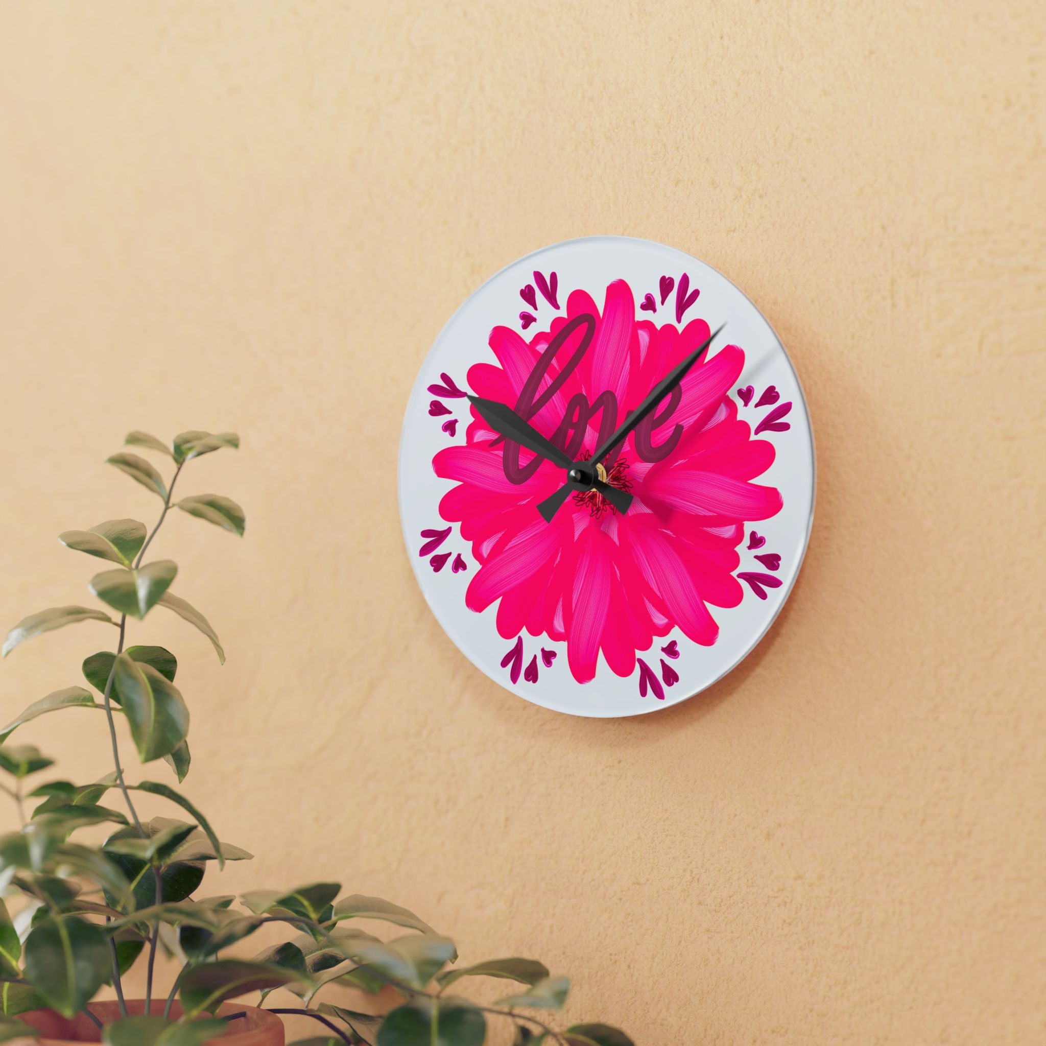 LOVE Acrylic Wall Clock