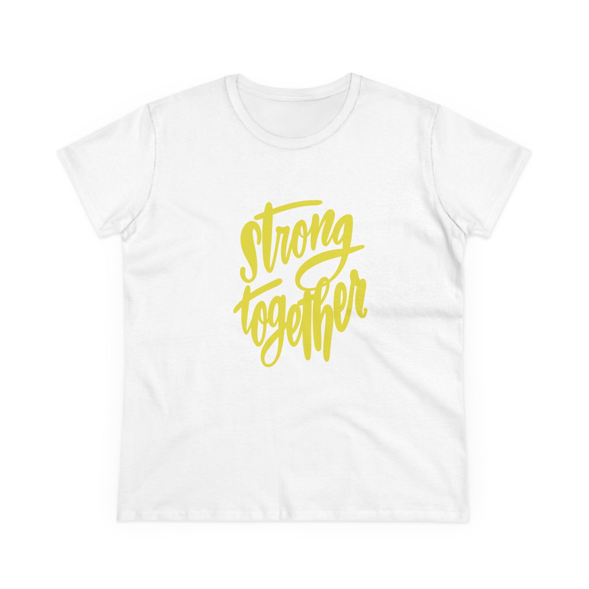 Strong Together Women's Cotton Tee - Empowerment Shirt for Everyday Comfort