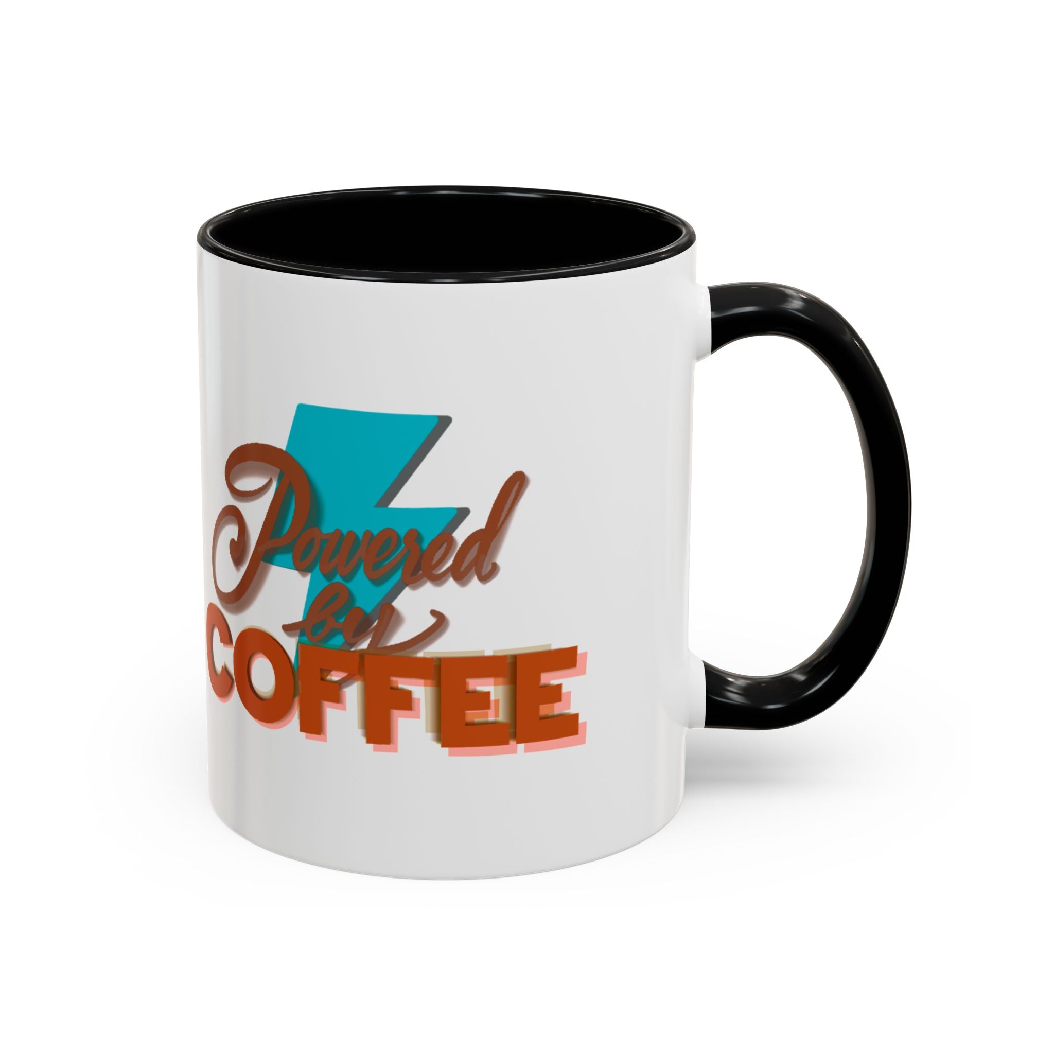 POWERED BY COFFEE Accent Coffee Mug (11 oz)