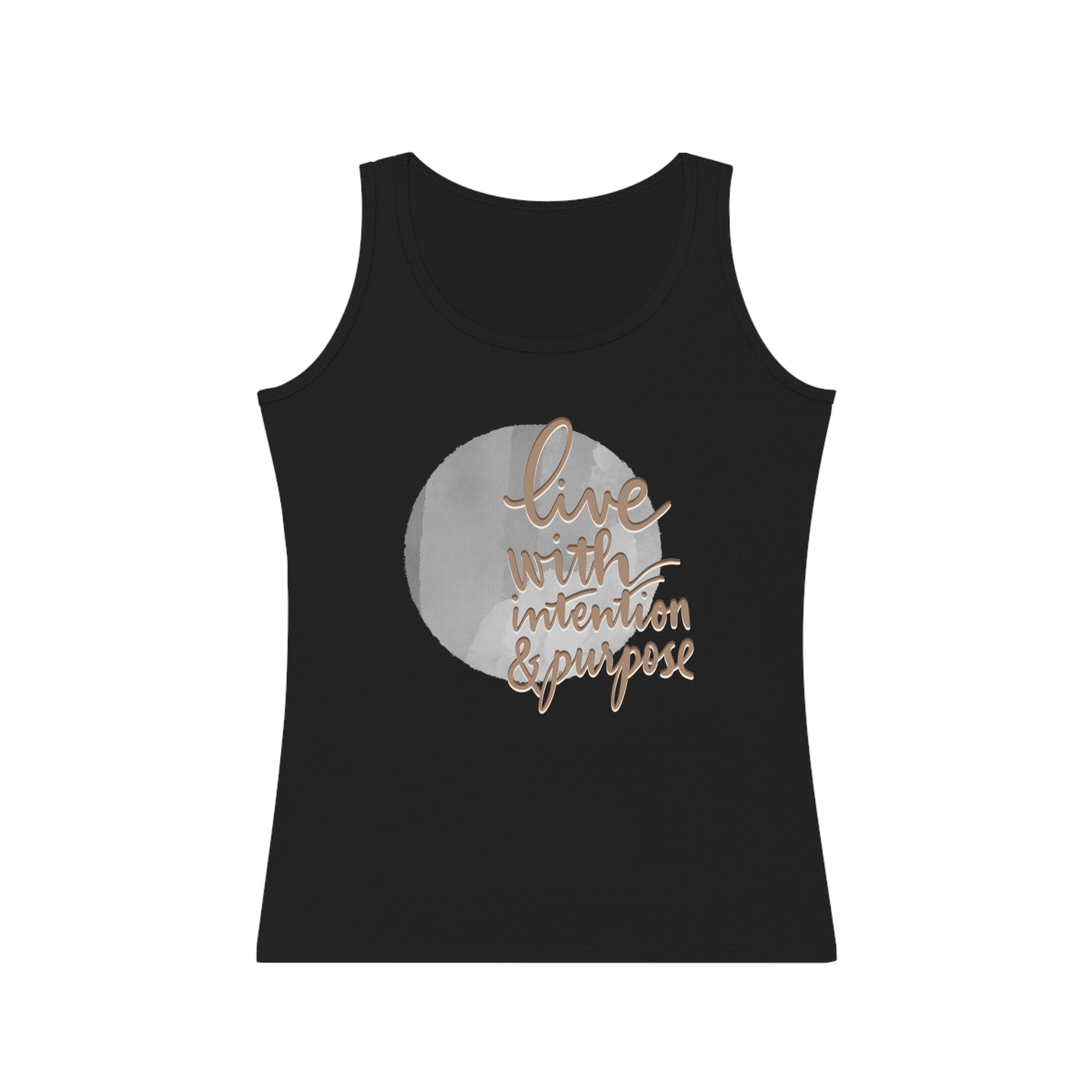 Inspirational Women's Tank Top - Live with Intention & Purpose, Summer Fashion, Gifts for Her, Yoga Wear, Motivational Apparel, [...]