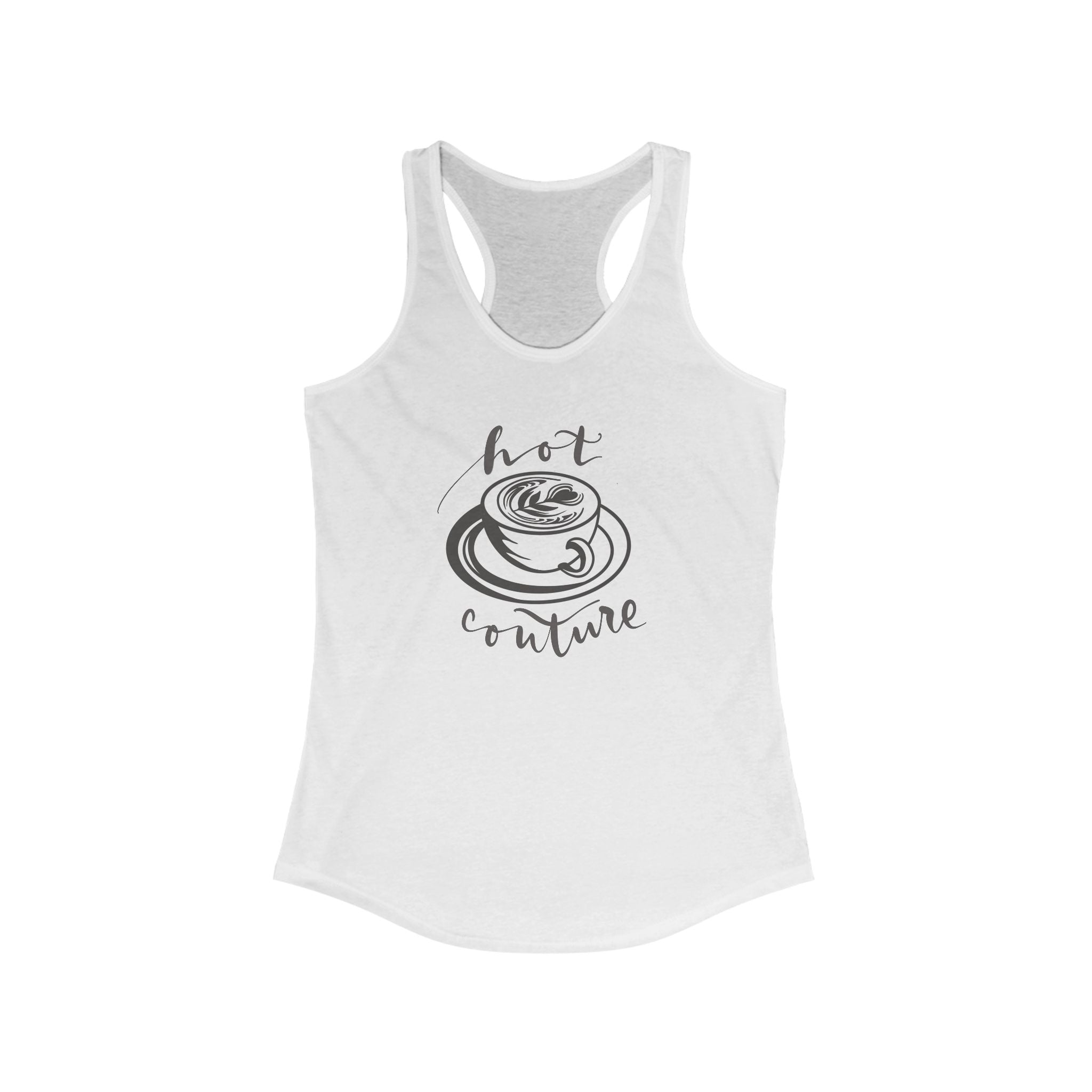 Hot Couture Women's Racerback Tank Top - Stylish Coffee-Inspired Activewear