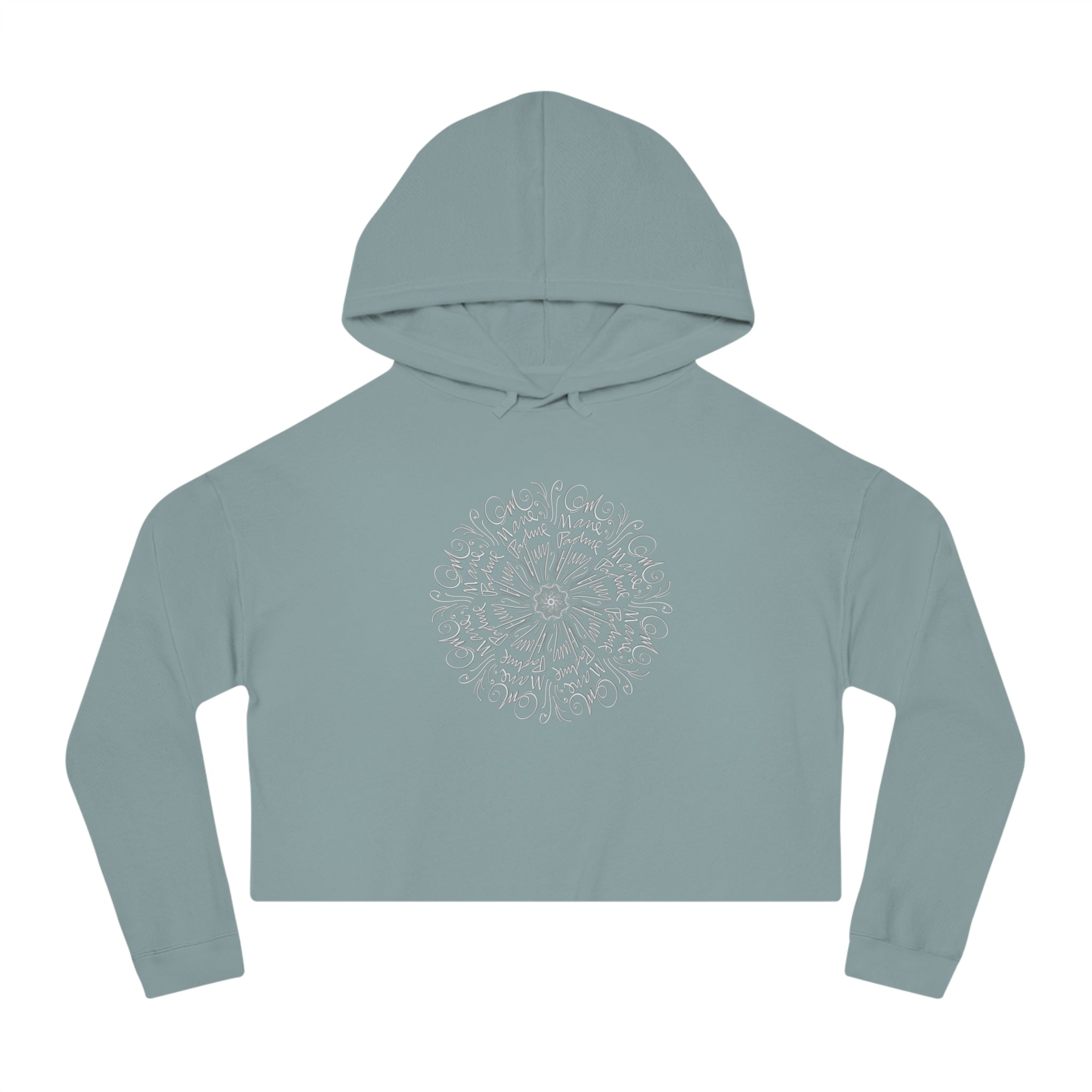 Women’s Cropped OM Mandala Hooded Sweatshirt - Cozy & Stylish Casual Wear
