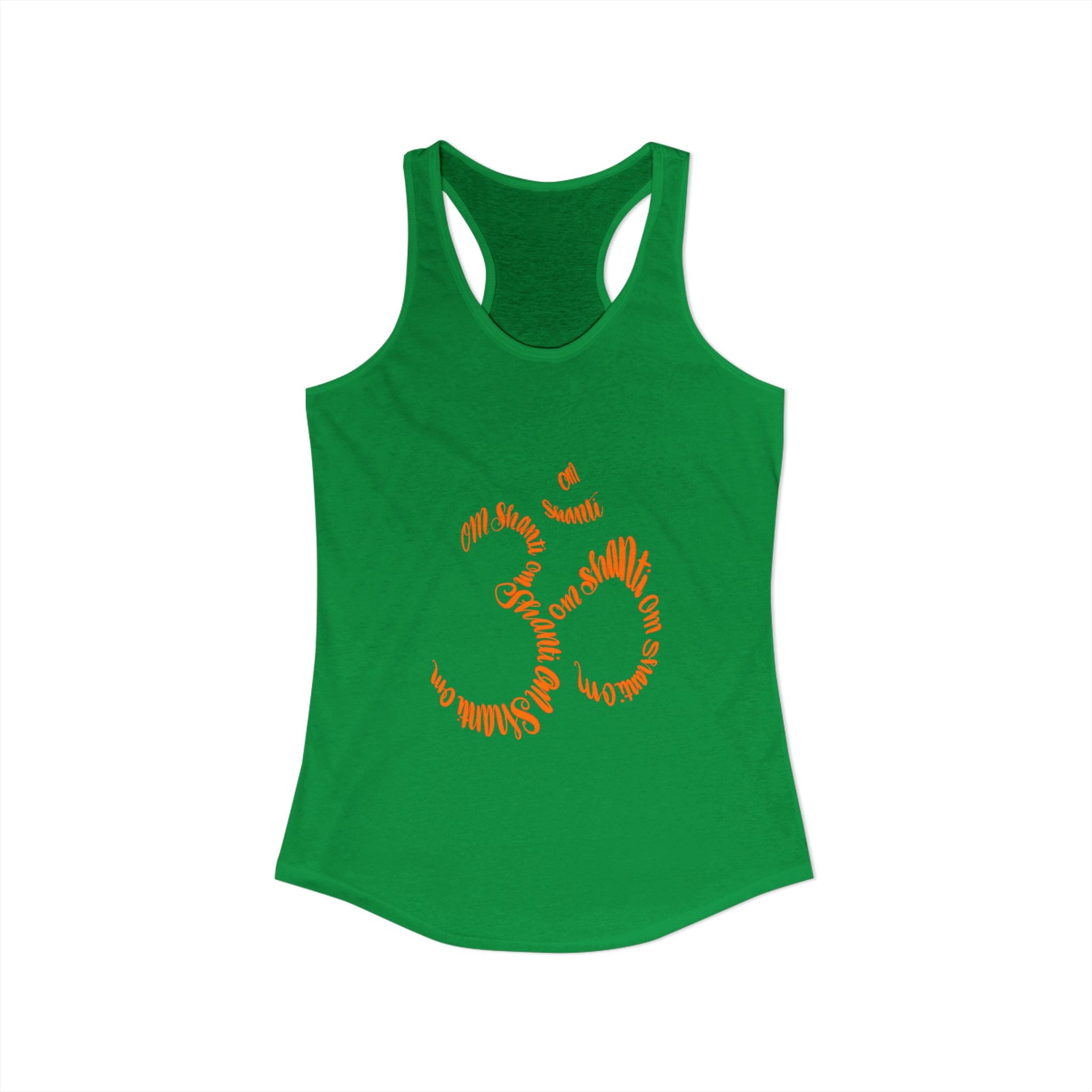 Yoga OM Racerback Tank — Hand-Drawn Calligraphy